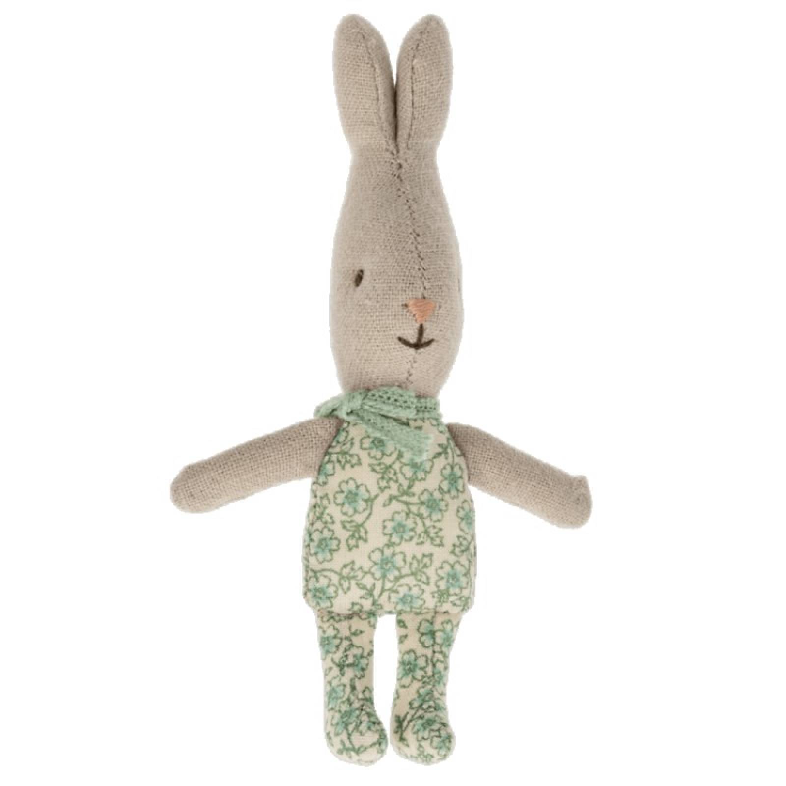 Mini Rabbit In Green Clothes Soft Toy By Maileg 3+