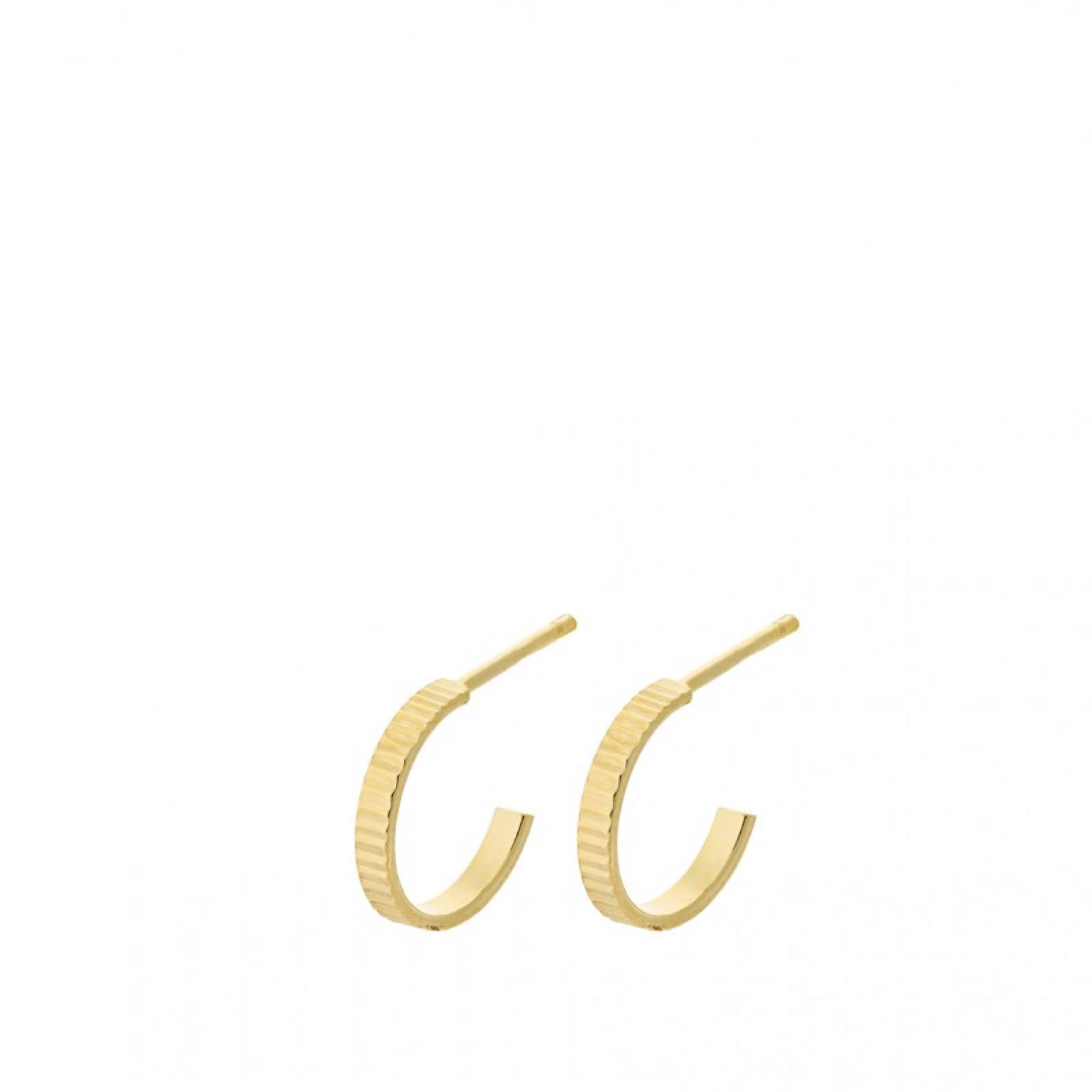 Mini Sea Reflection Hoop Earrings In Gold By Pernille Corydon