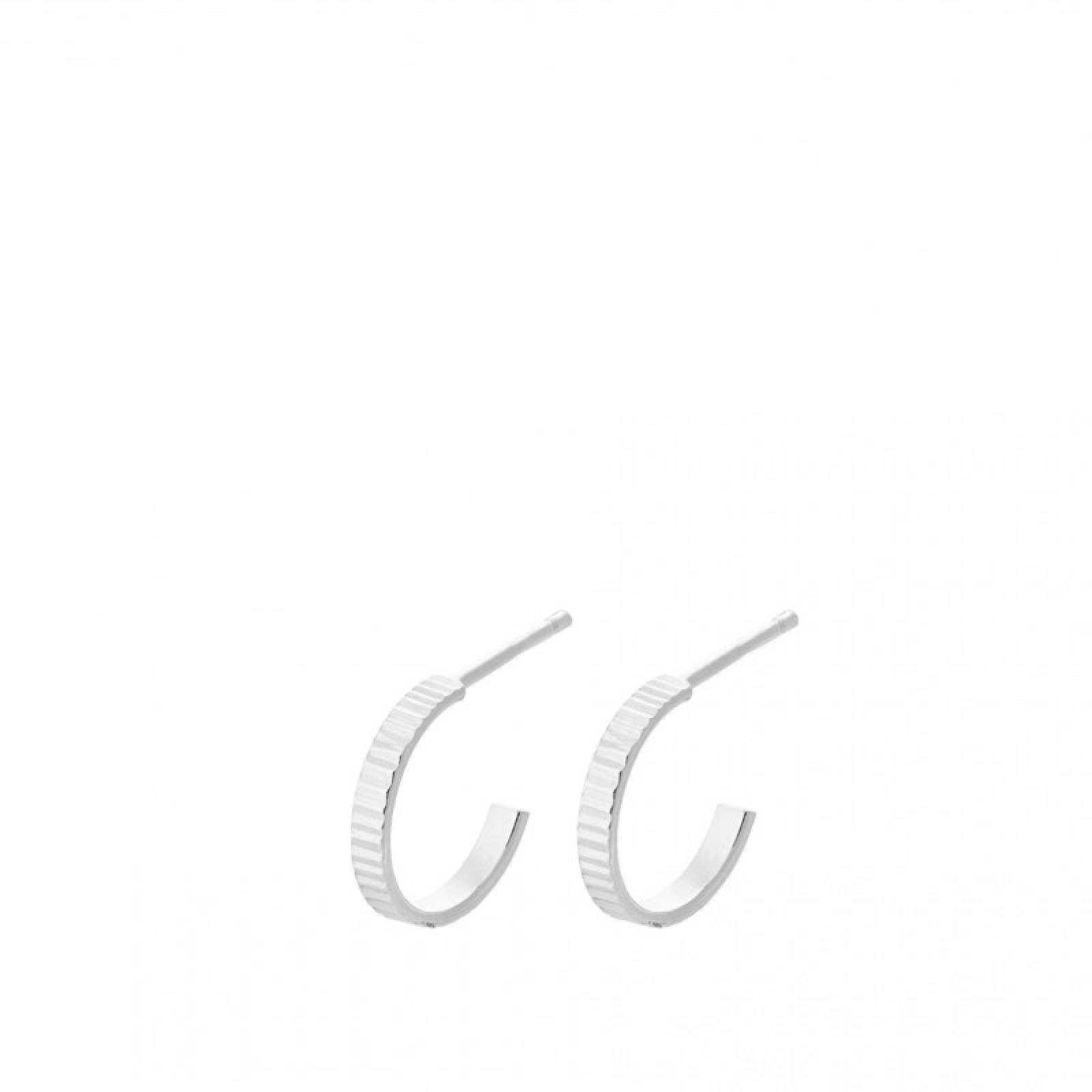 Mini Sea Reflection Hoop Earrings In Silver By Pernille Corydon