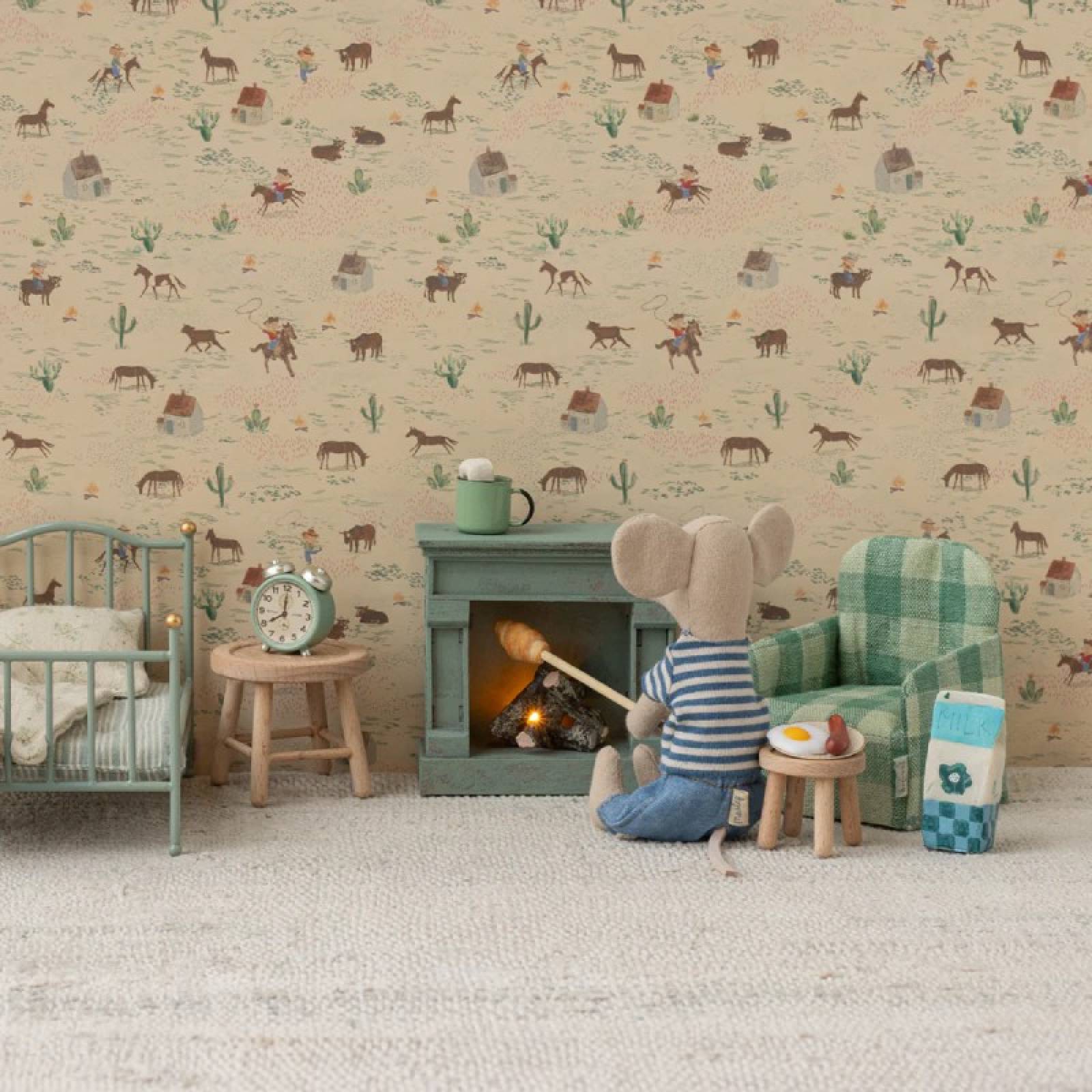 Miniature Green Checked Chair By Maileg 3+ thumbnails