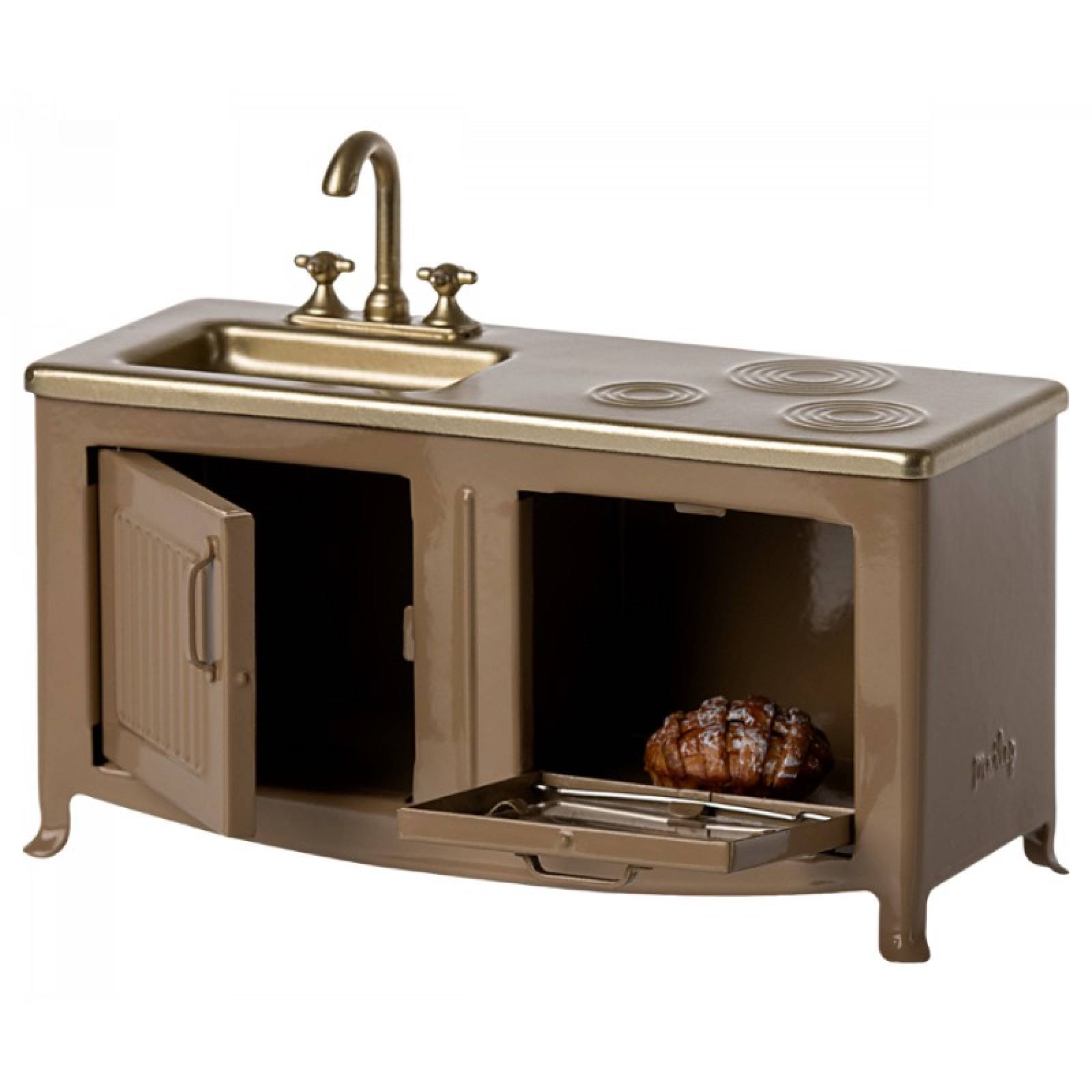 Miniature Kitchen Unit In Light Brown By Maileg 3+ thumbnails