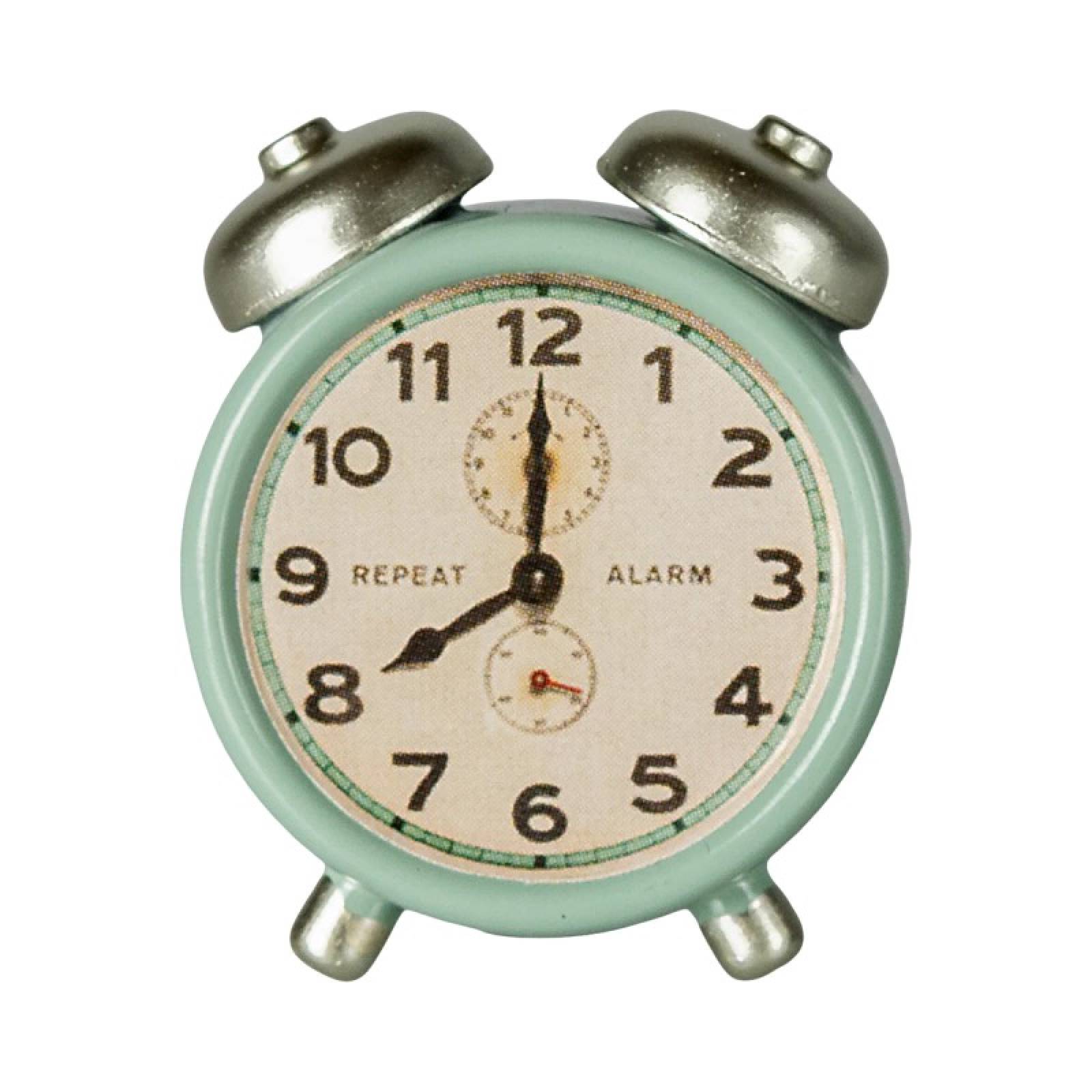 Miniature Toy Alarm Clock In Mint By Maileg 3+