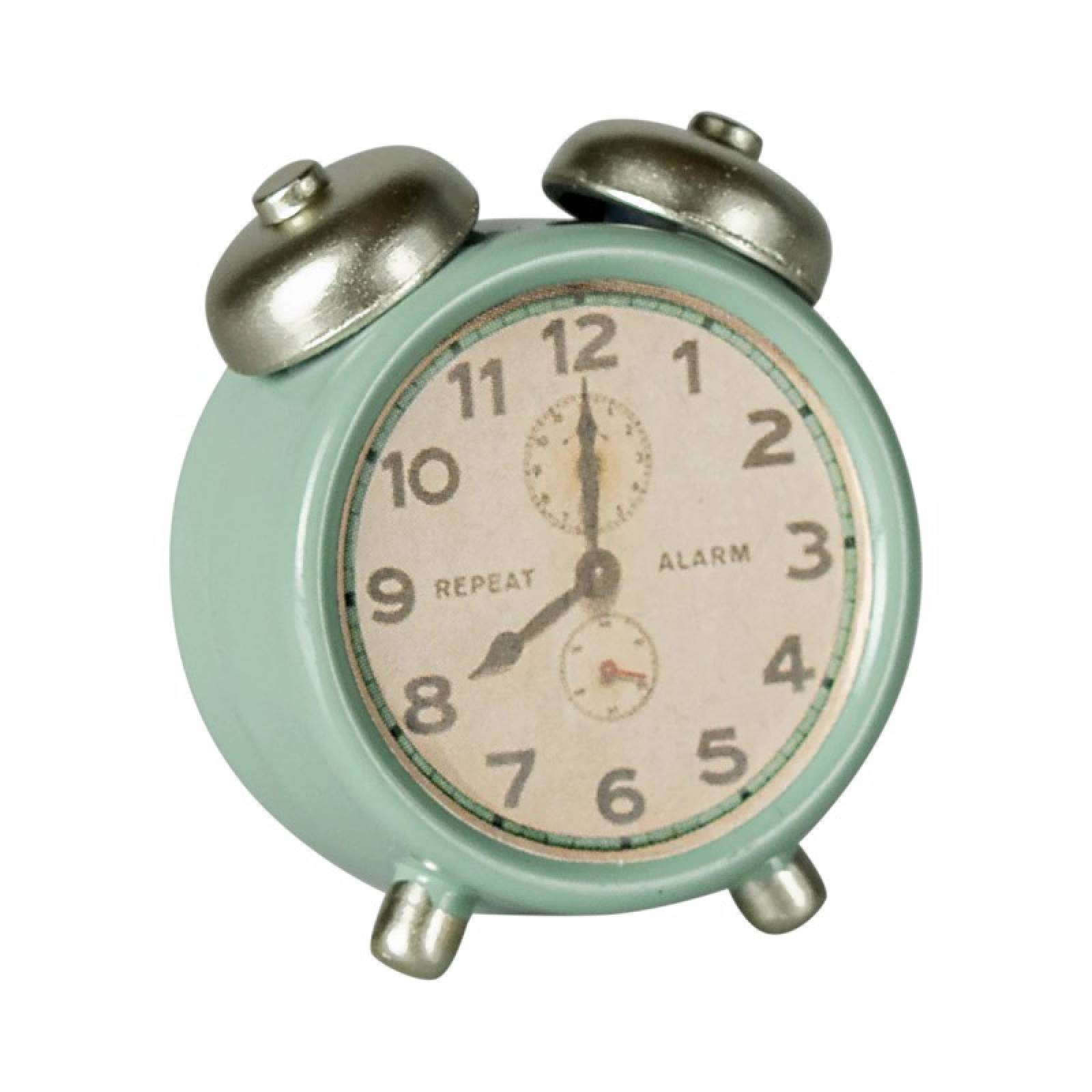 Miniature Toy Alarm Clock In Mint By Maileg 3+ thumbnails