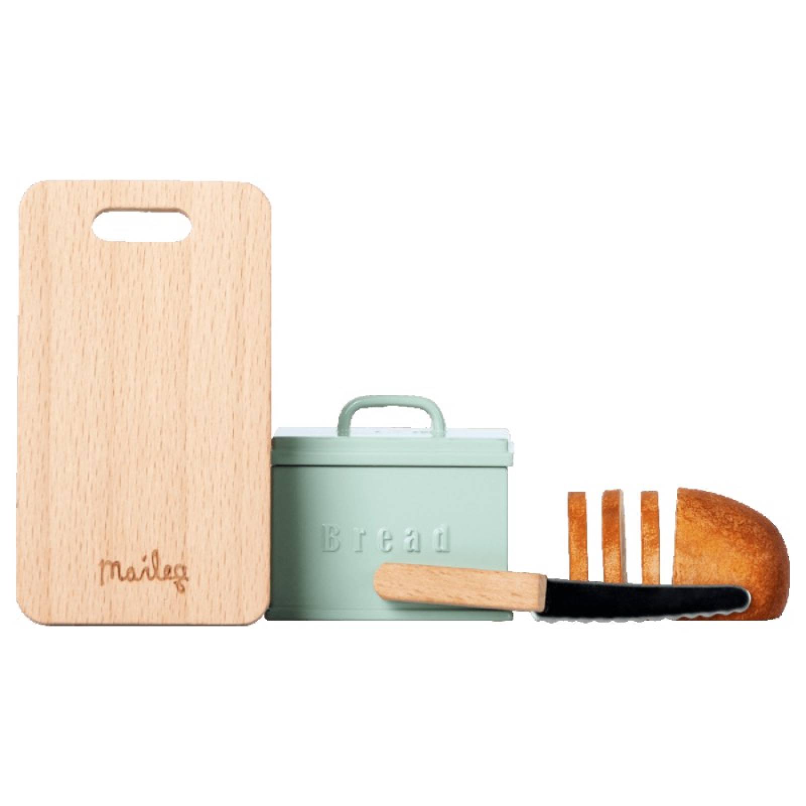 Miniature Toy Bread Box With Board And Knife By Maileg 3+ thumbnails