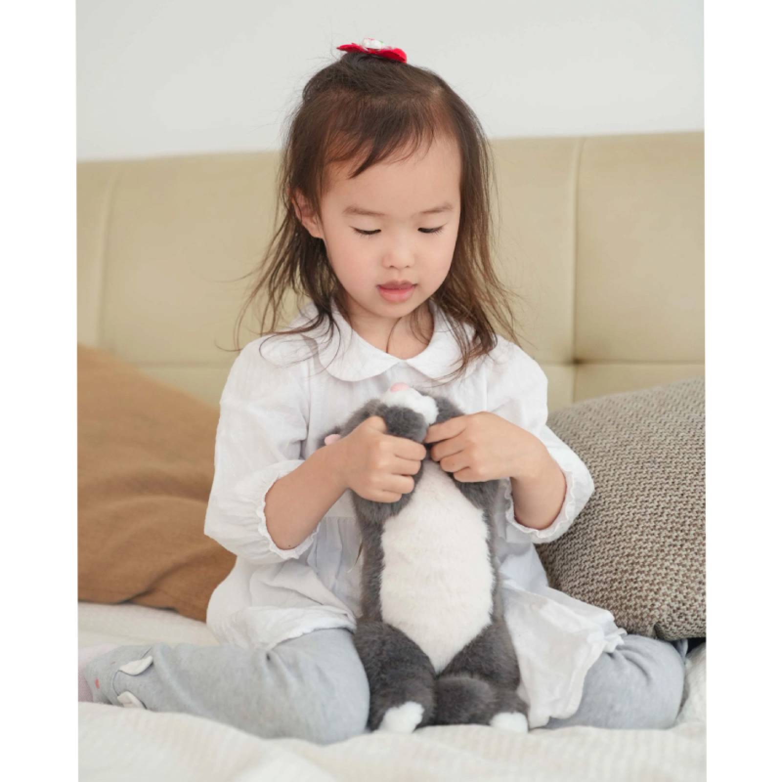 Misty Cat Grey Soft Toy 40cm thumbnails