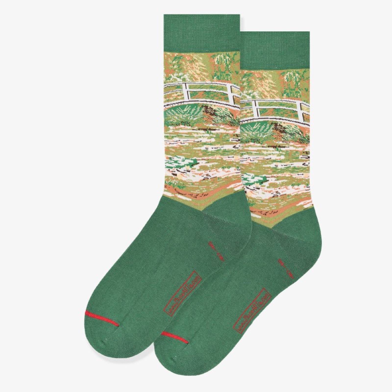 Monet The Japanese Bridge - Pair Of Cotton Socks