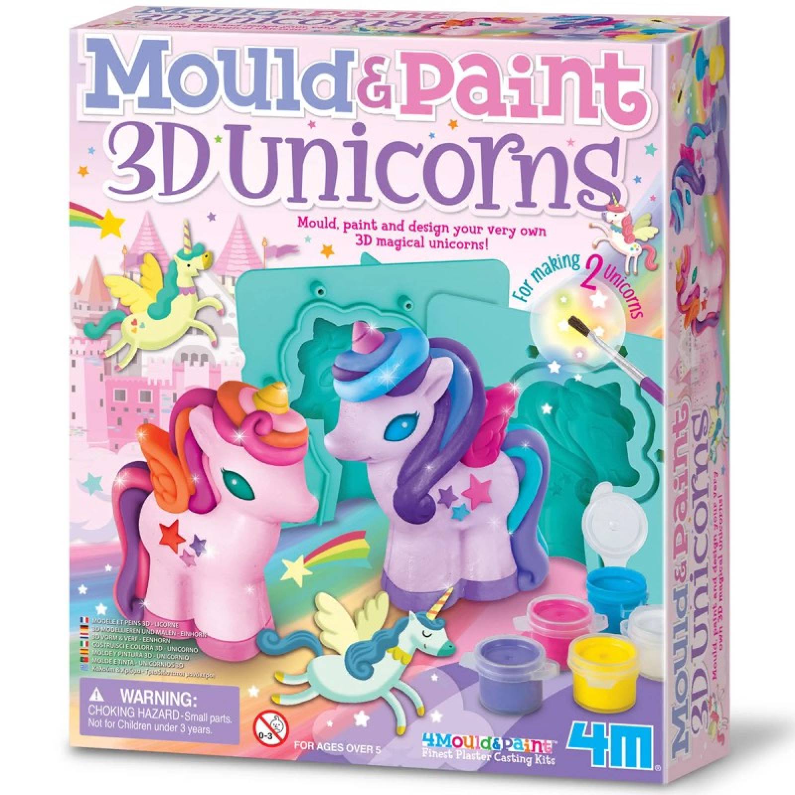 Mould And Paint 3D Unicorns - Art Kit 5+
