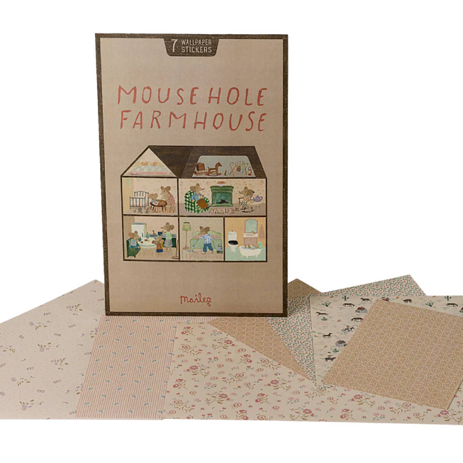 Mouse Hole Farmhouse Wallpaper By Maileg 3+