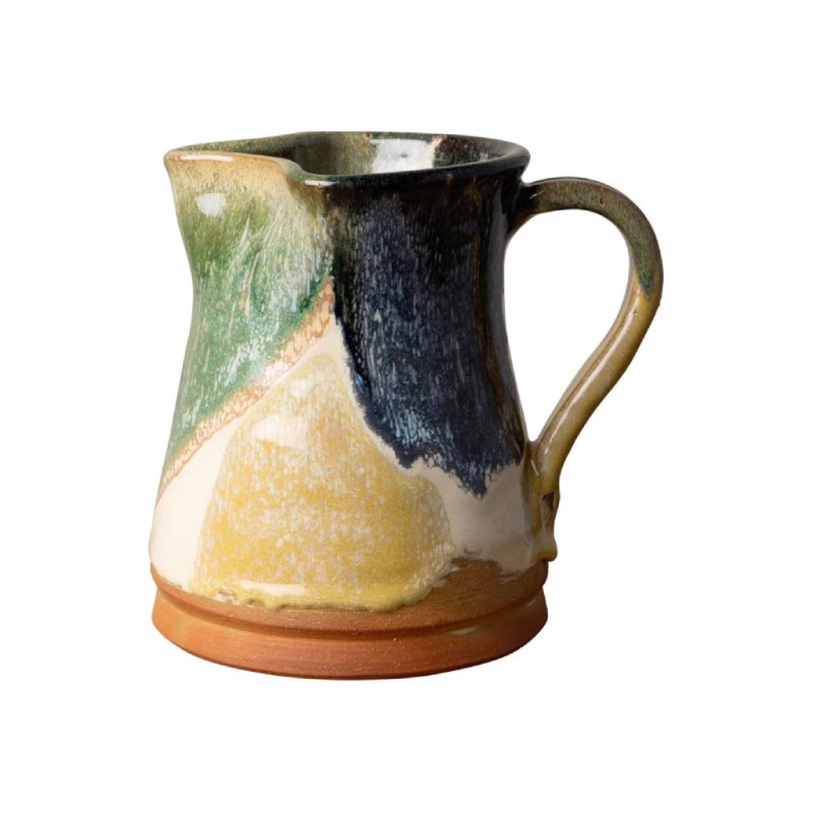 Multi Coloured Ceramic Pitcher Jug H:16cm