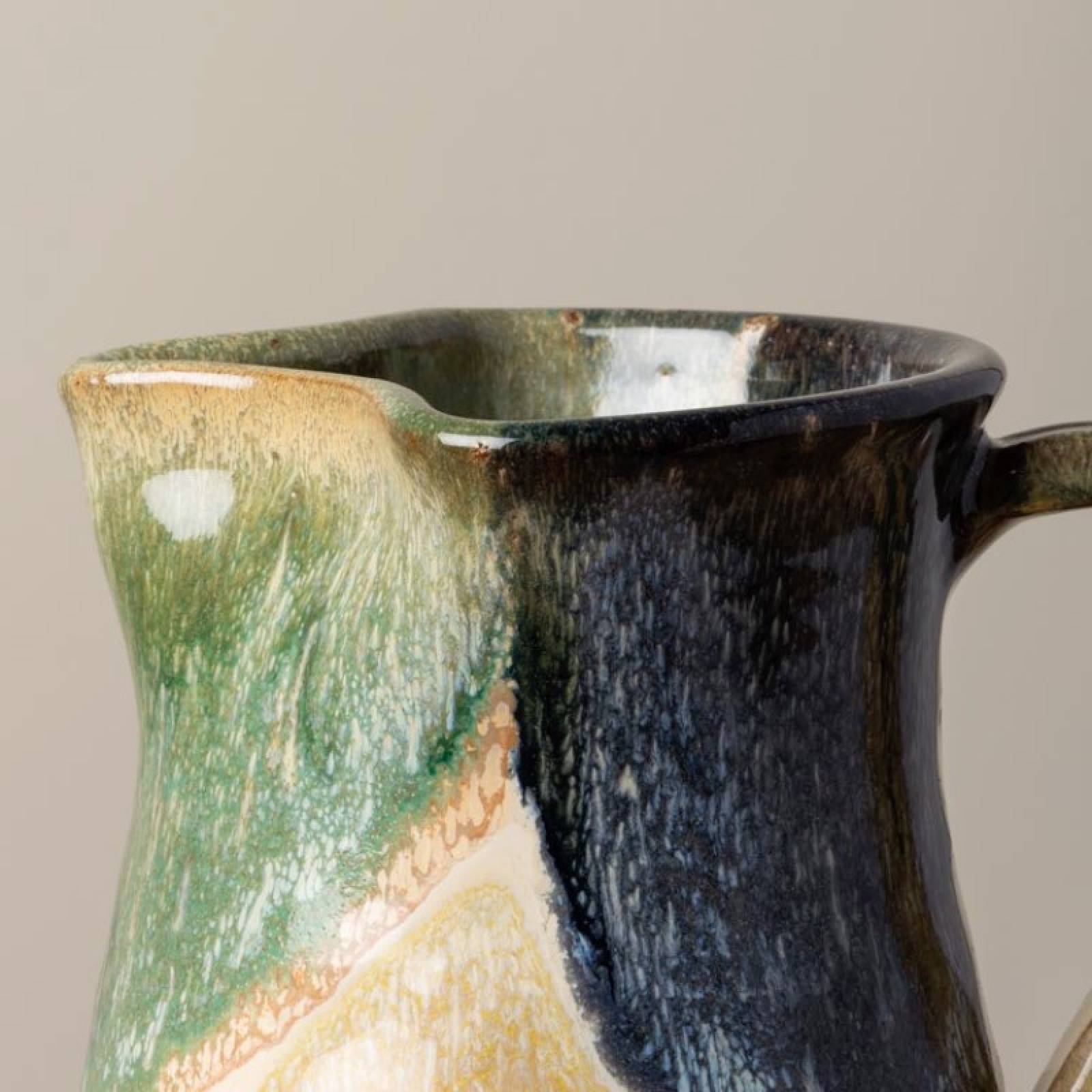 Multi Coloured Ceramic Pitcher Jug H:16cm thumbnails