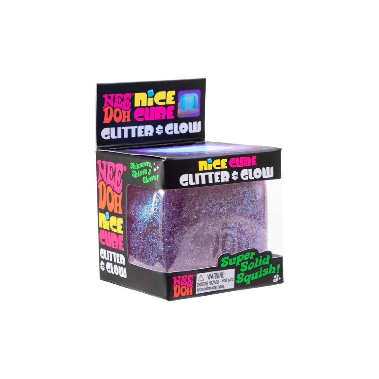 Needoh Glitter & Glow Nice Cube Toy 3+