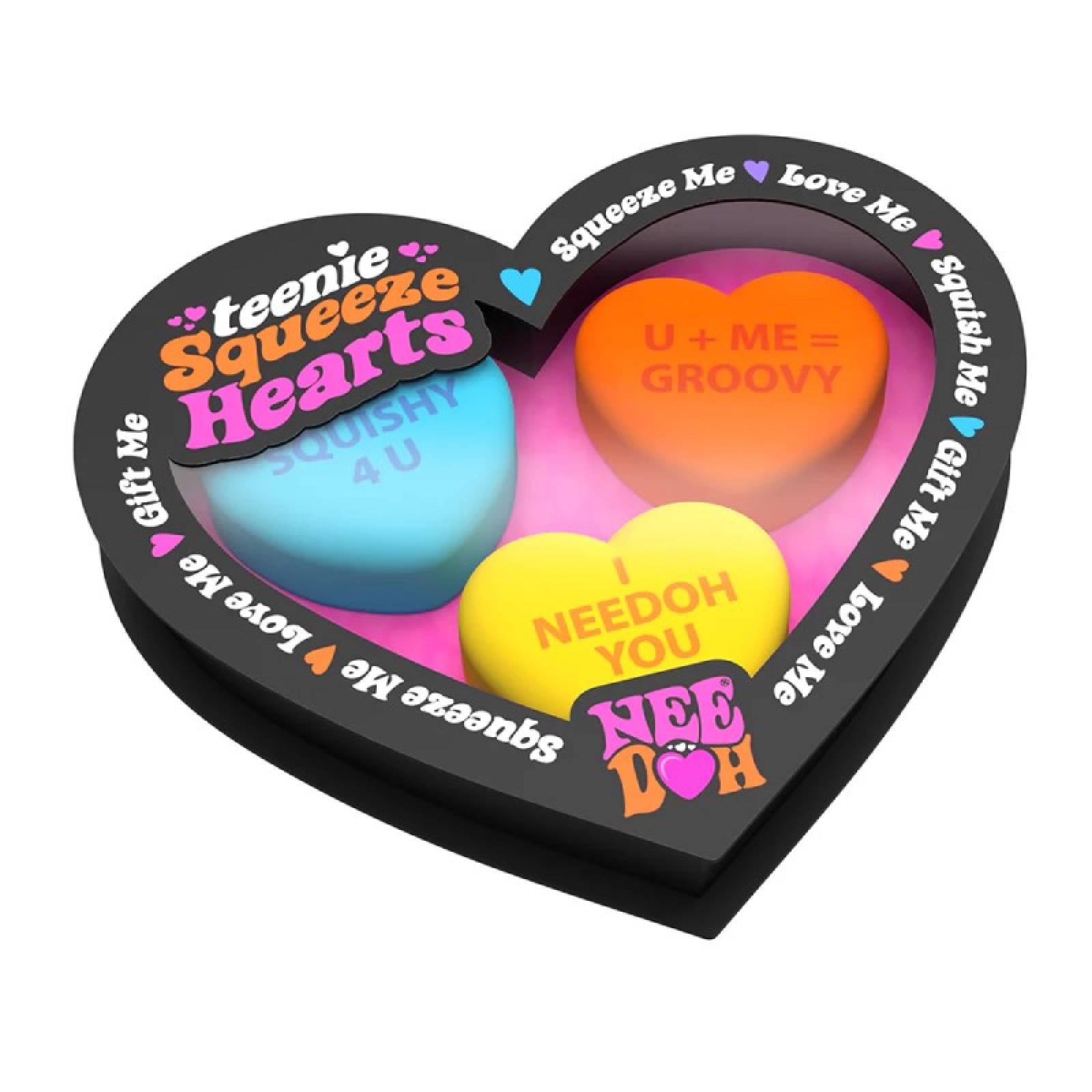 NeeDoh Pack Of 3 Teeny Squeeze Hearts Toy 3+