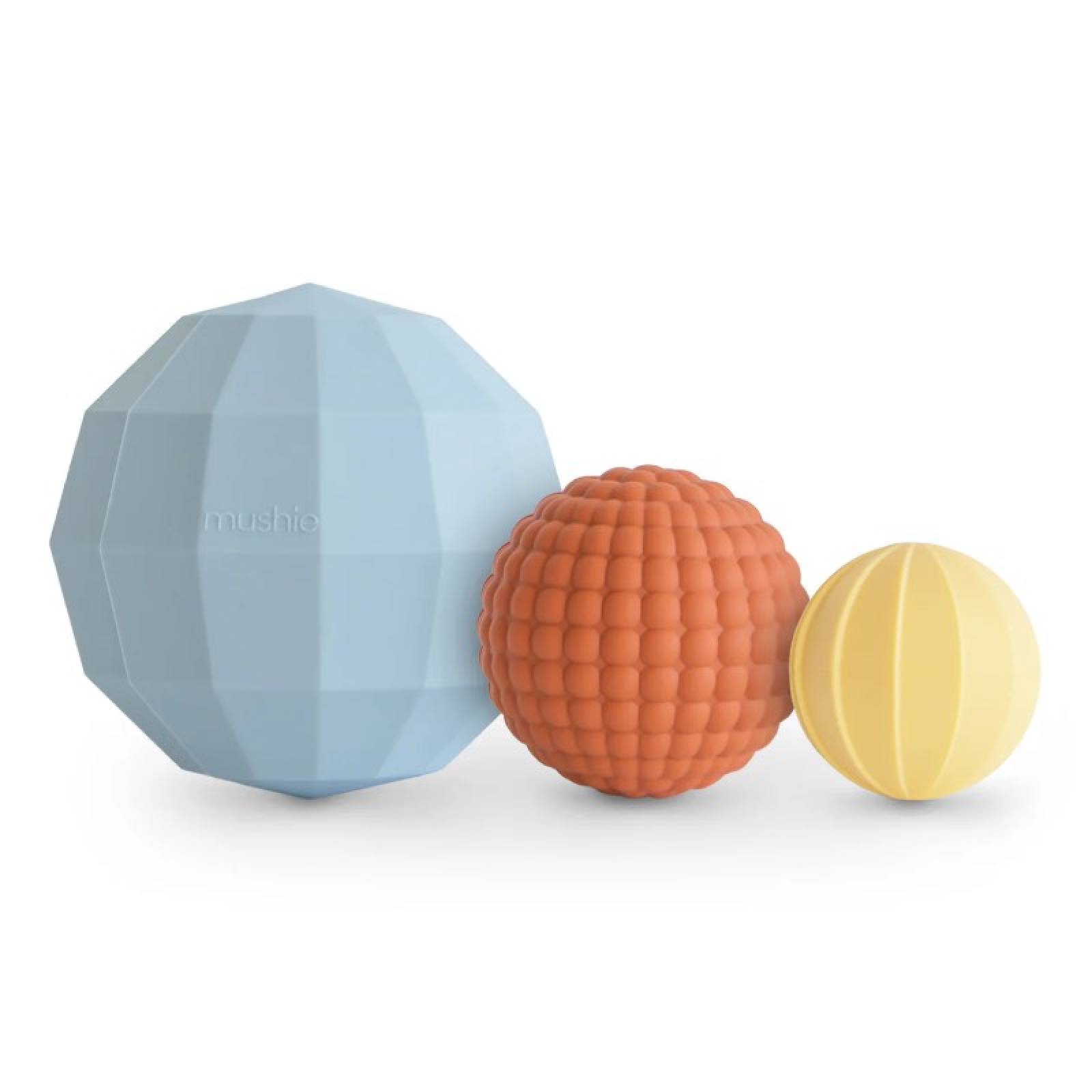 Nesting Spheres Silicone Sensory Toy In Powder Blue 10m+