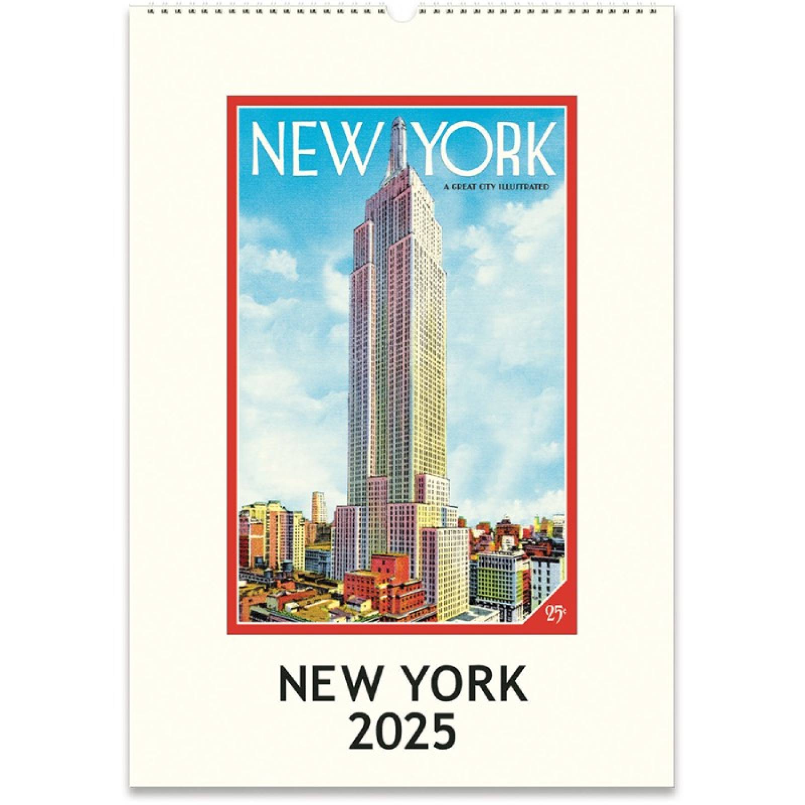 New York Wall Calendar by Cavallini 2025