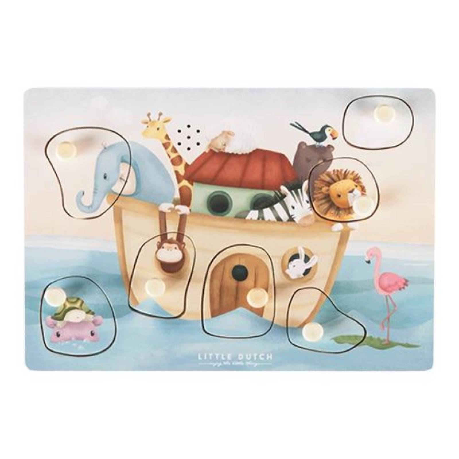 Noah's Ark Wooden Sound Puzzle By Little Dutch 1+