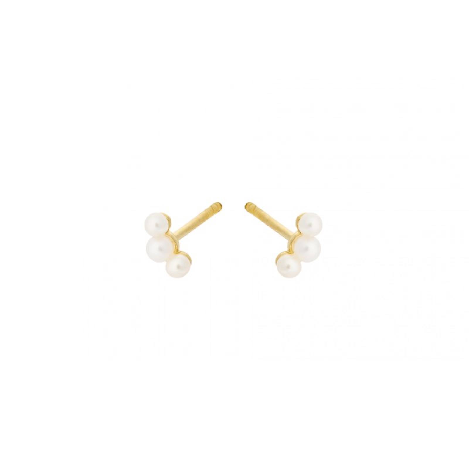 Ocean Pearl Stud Earrings In Gold By Pernille Corydon