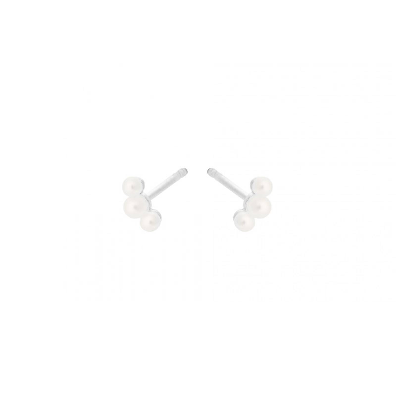 Ocean Pearl Stud Earrings In Silver By Pernille Corydon