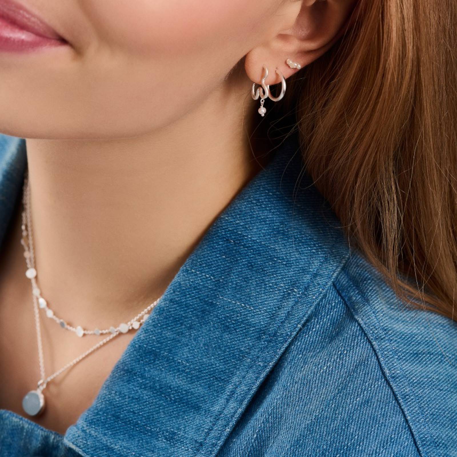 Ocean Pearl Stud Earrings In Silver By Pernille Corydon thumbnails