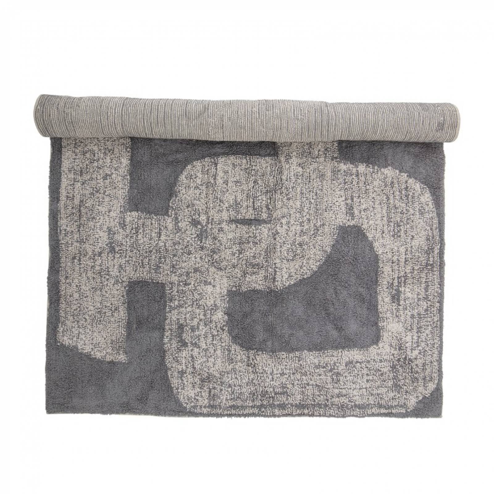 Organic Patterned Rug In Grey 200x145cm thumbnails