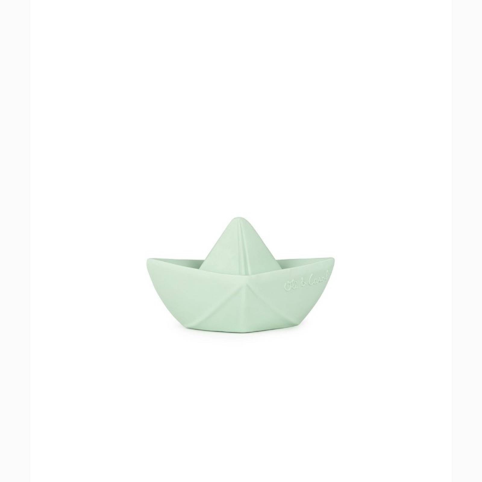 Origami Boat Natural Rubber Bath Toy In Mint 0+ thumbnails