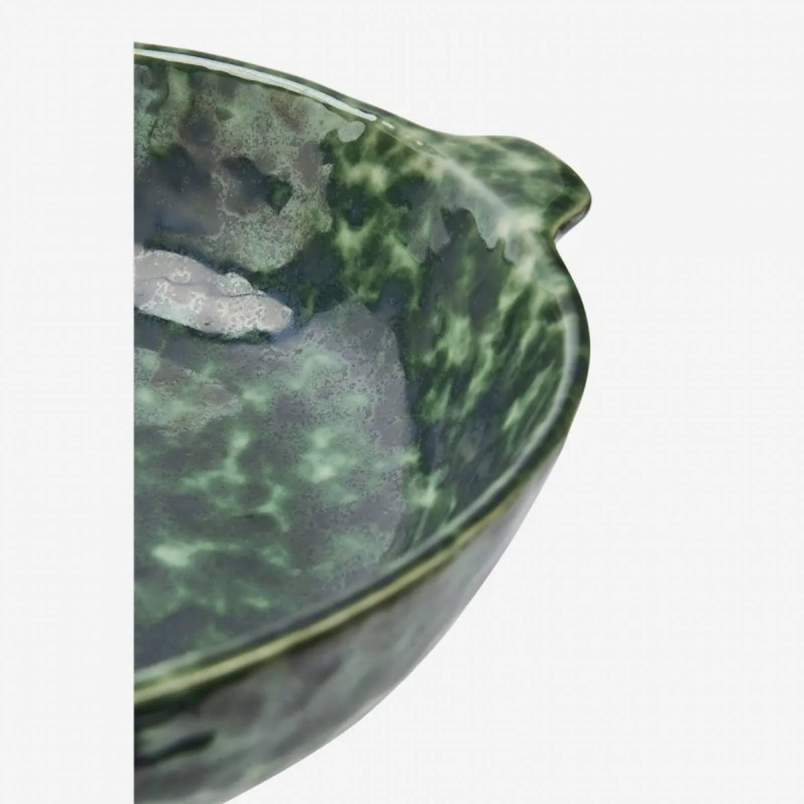Oval Stoneware Oven Dish In Mottled Green thumbnails
