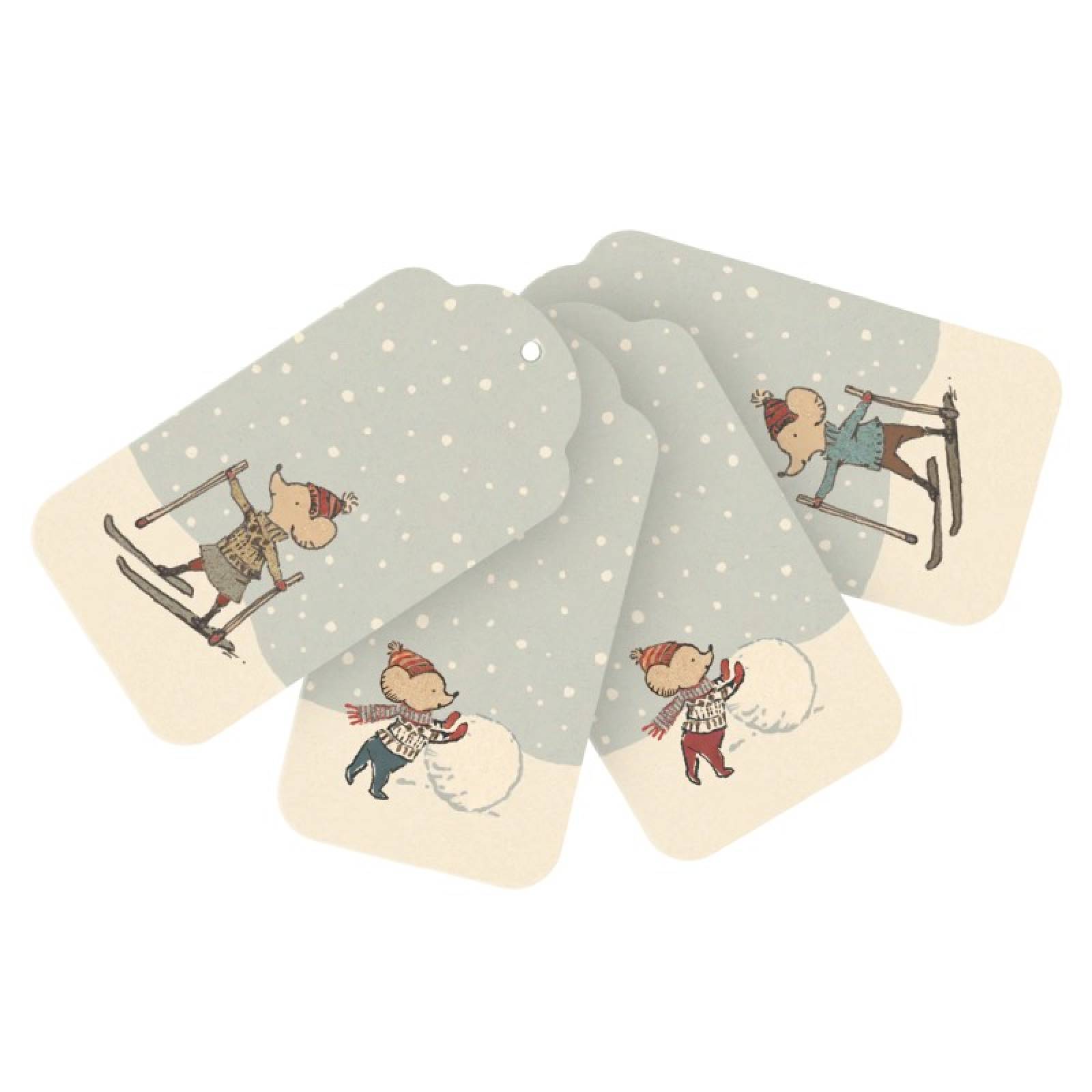 Pack Of 12 Christmas Mouse Gift Tag By Maileg