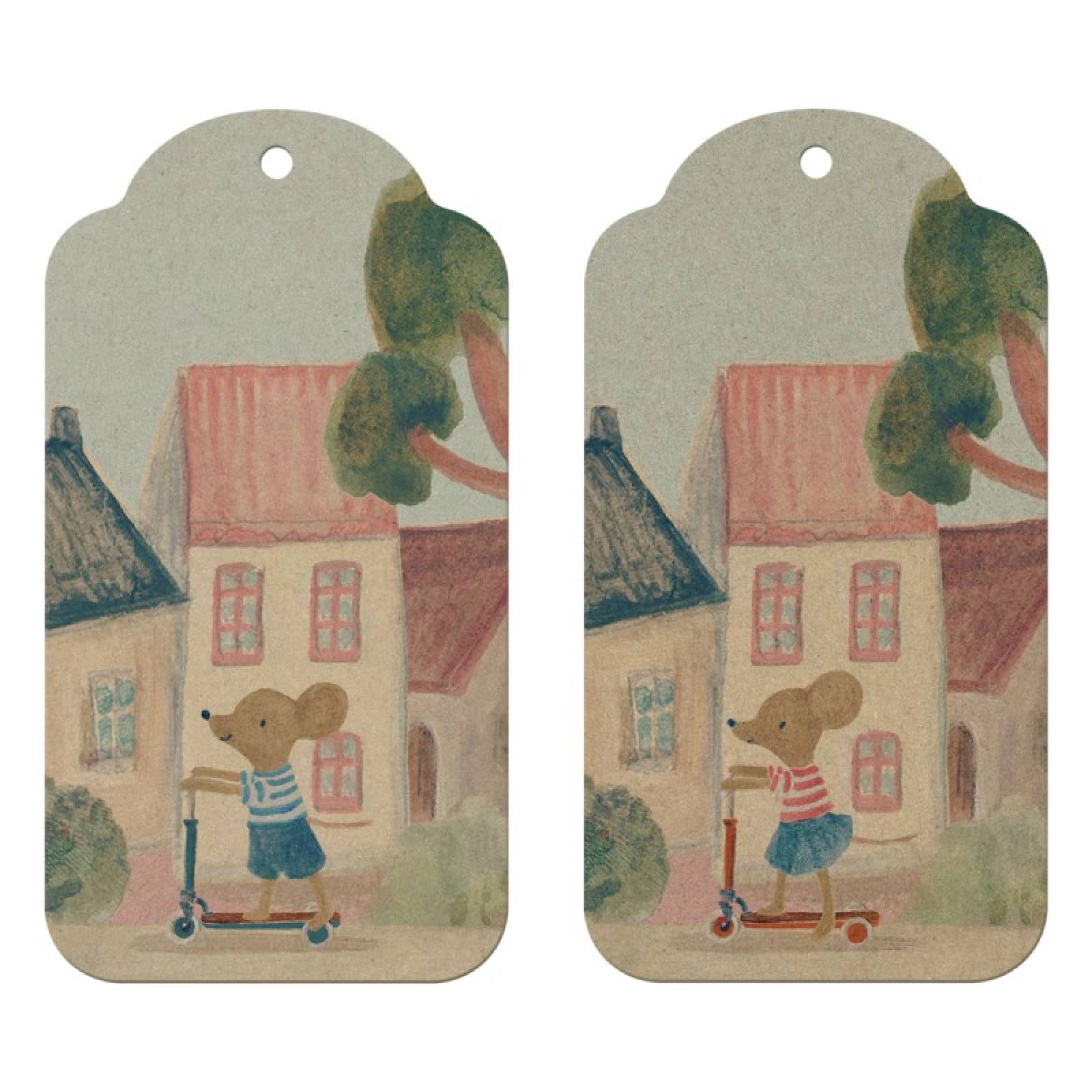 Pack Of 12 Mouse Gift Tags By Maileg