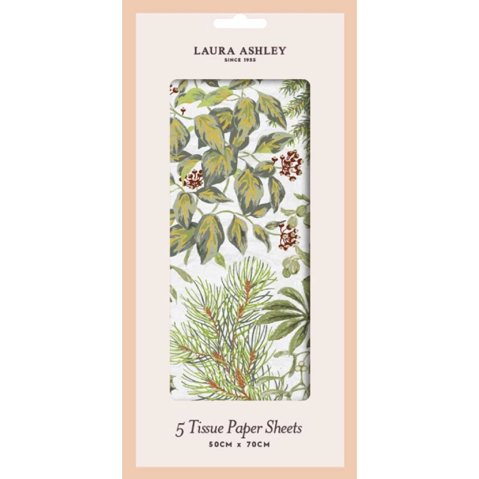 Pack Of Red Festive Botanicals Tissue Paper