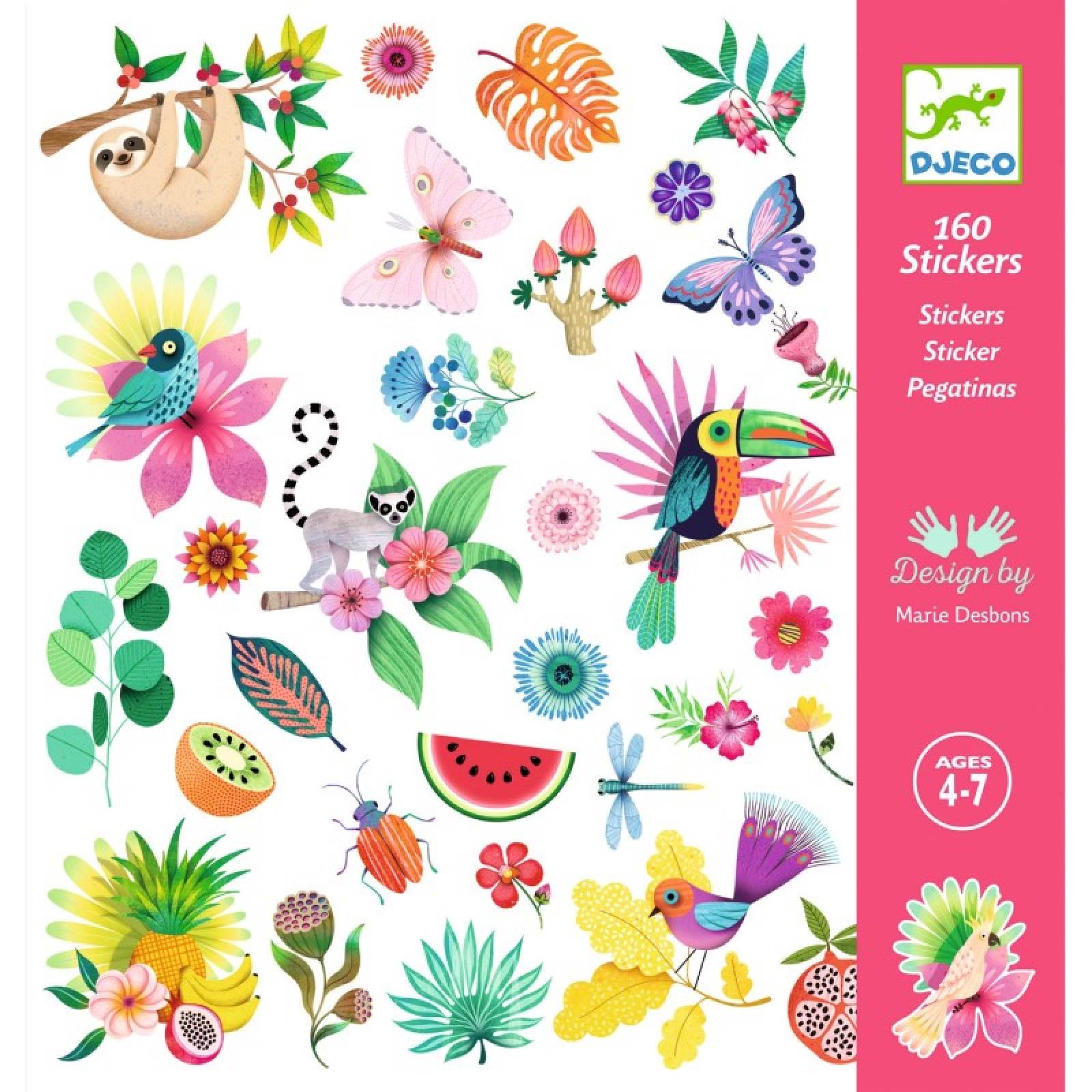 Paradise - Pack Of 160 Stickers By Djeco 4+