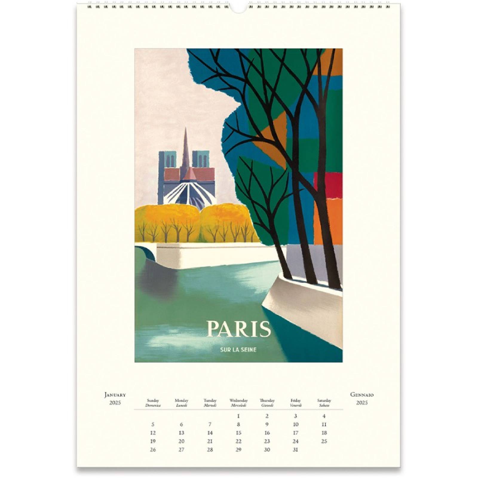 Paris Wall Calendar By Cavallini 2025 thumbnails