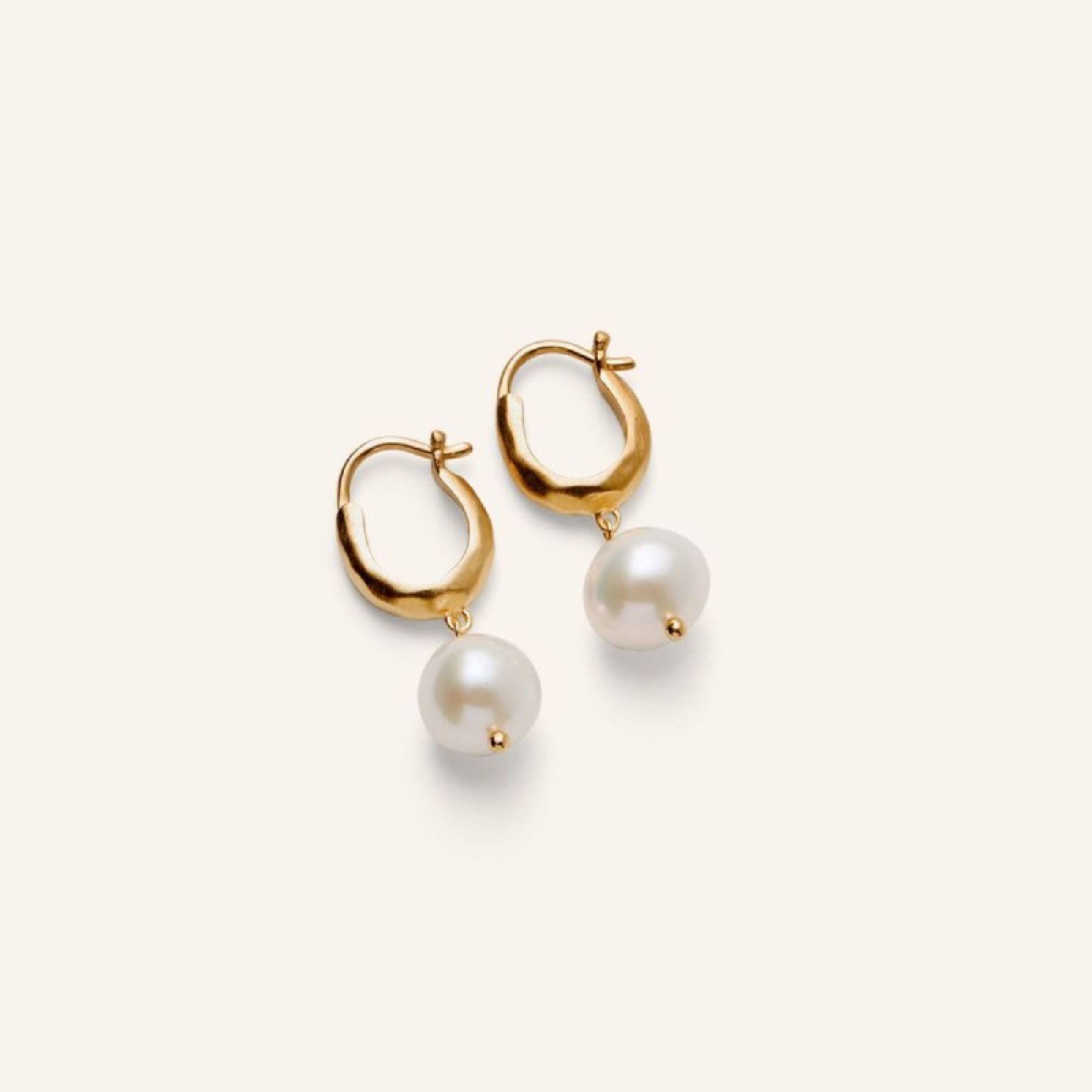 Pearl Blossom Earrings In Gold By Pernille Corydon