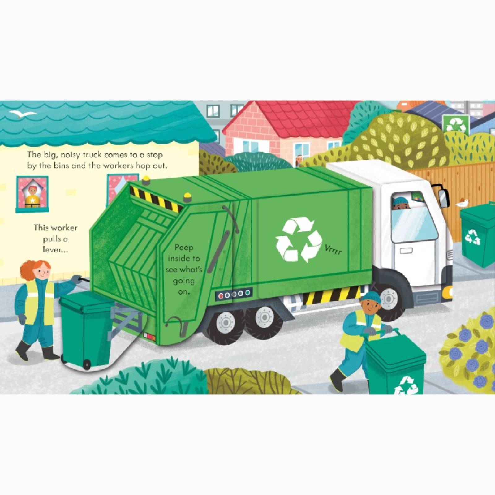 Peep Inside: How A Recycling Truck Works - Board Book thumbnails