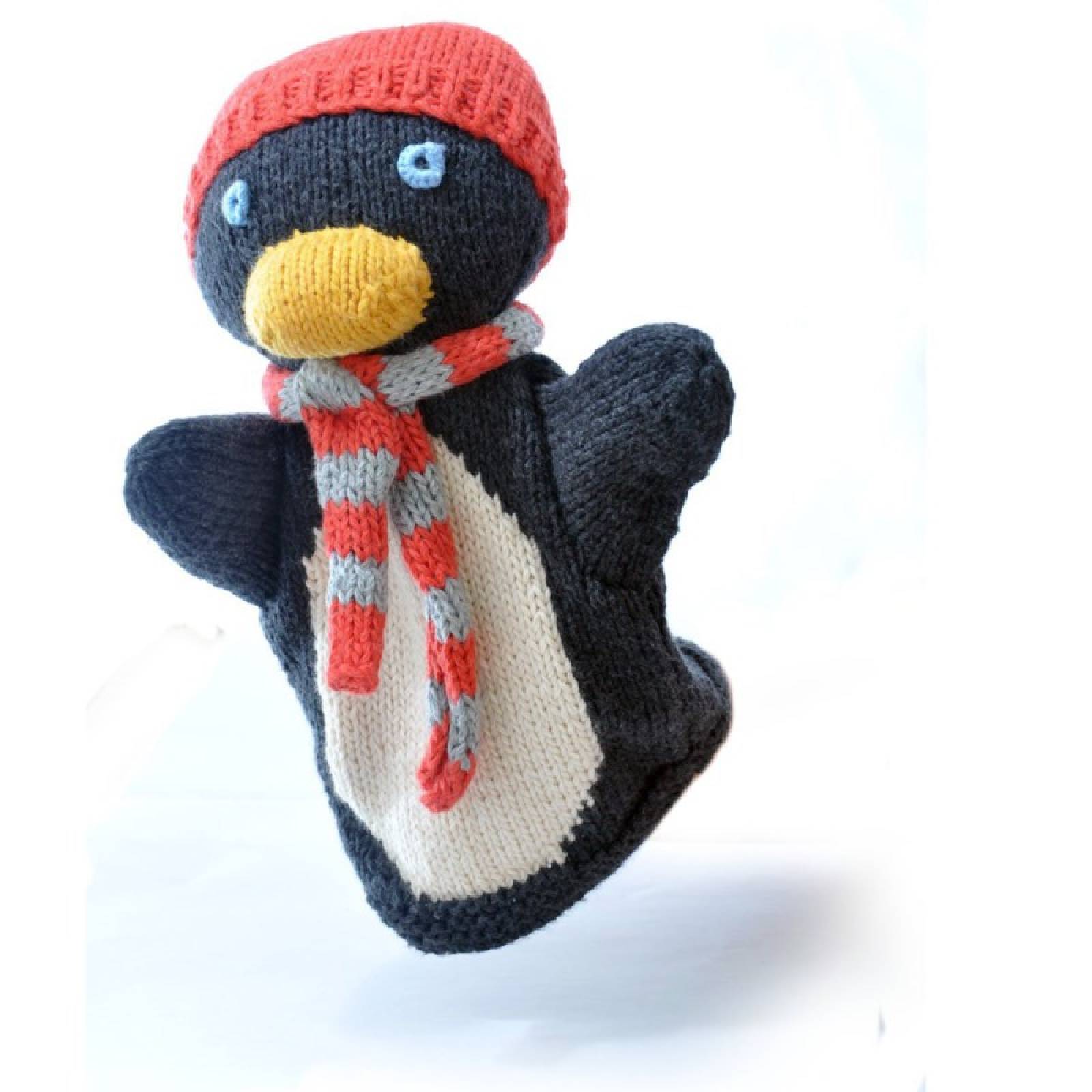 Penguin - Hand Knitted Glove Puppet Organic Cotton