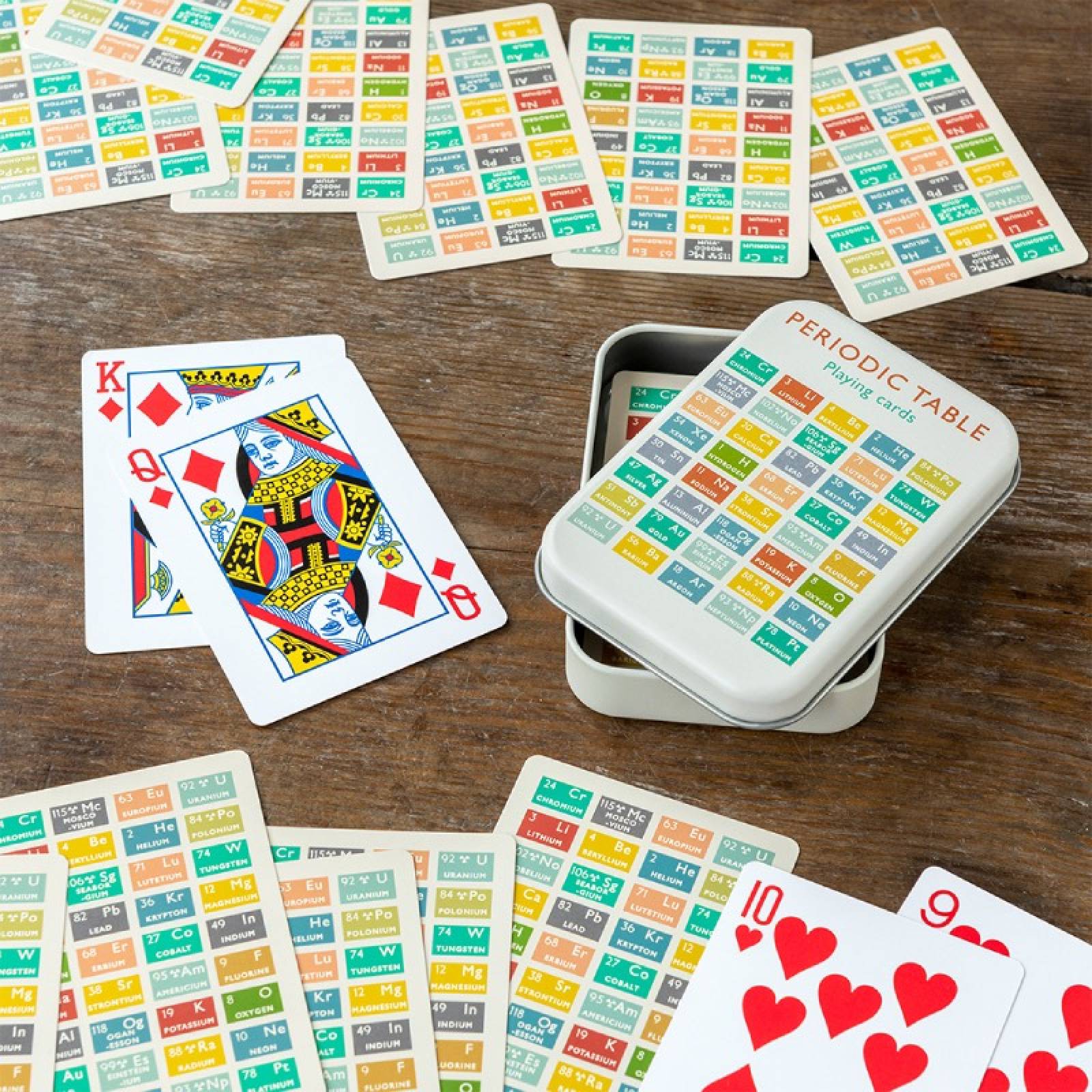 Periodic Table - Set Of Playing Cards In Tin thumbnails