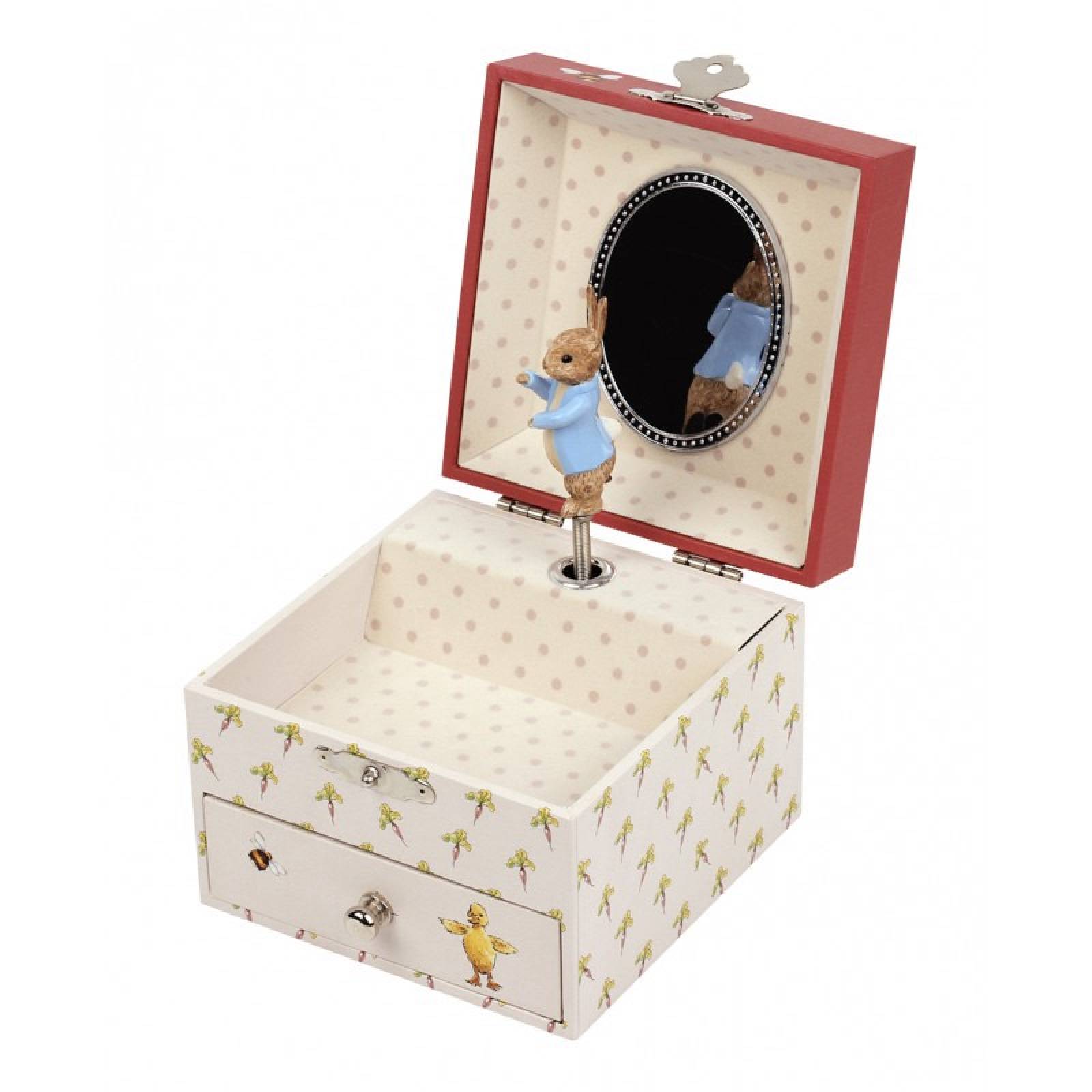 Peter Rabbit Carrot Musical Jewellery Box With Drawer 3+