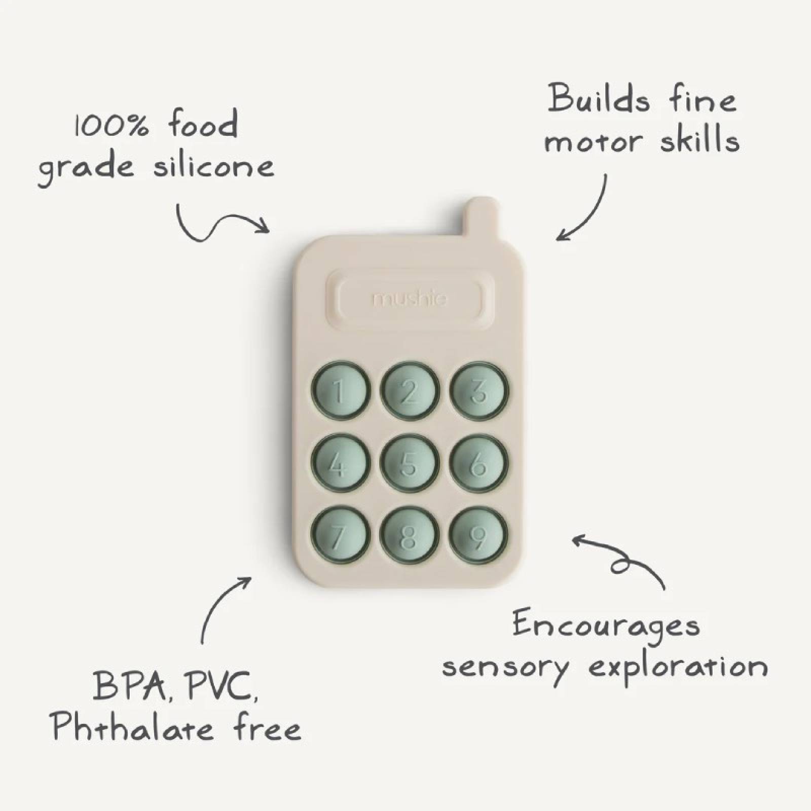Phone Press Silicone Toy In Blue 10m+ thumbnails