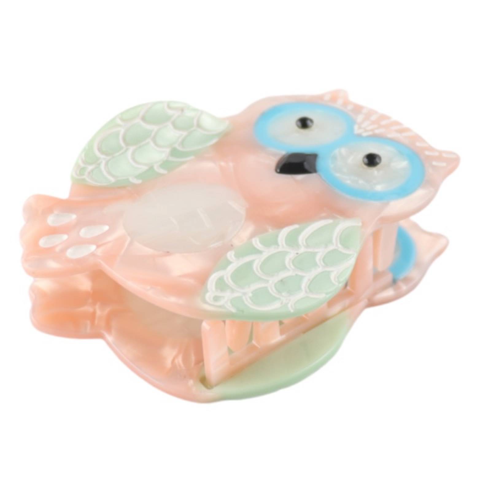 Pink Owl - Large Single Claw Hair Clip thumbnails