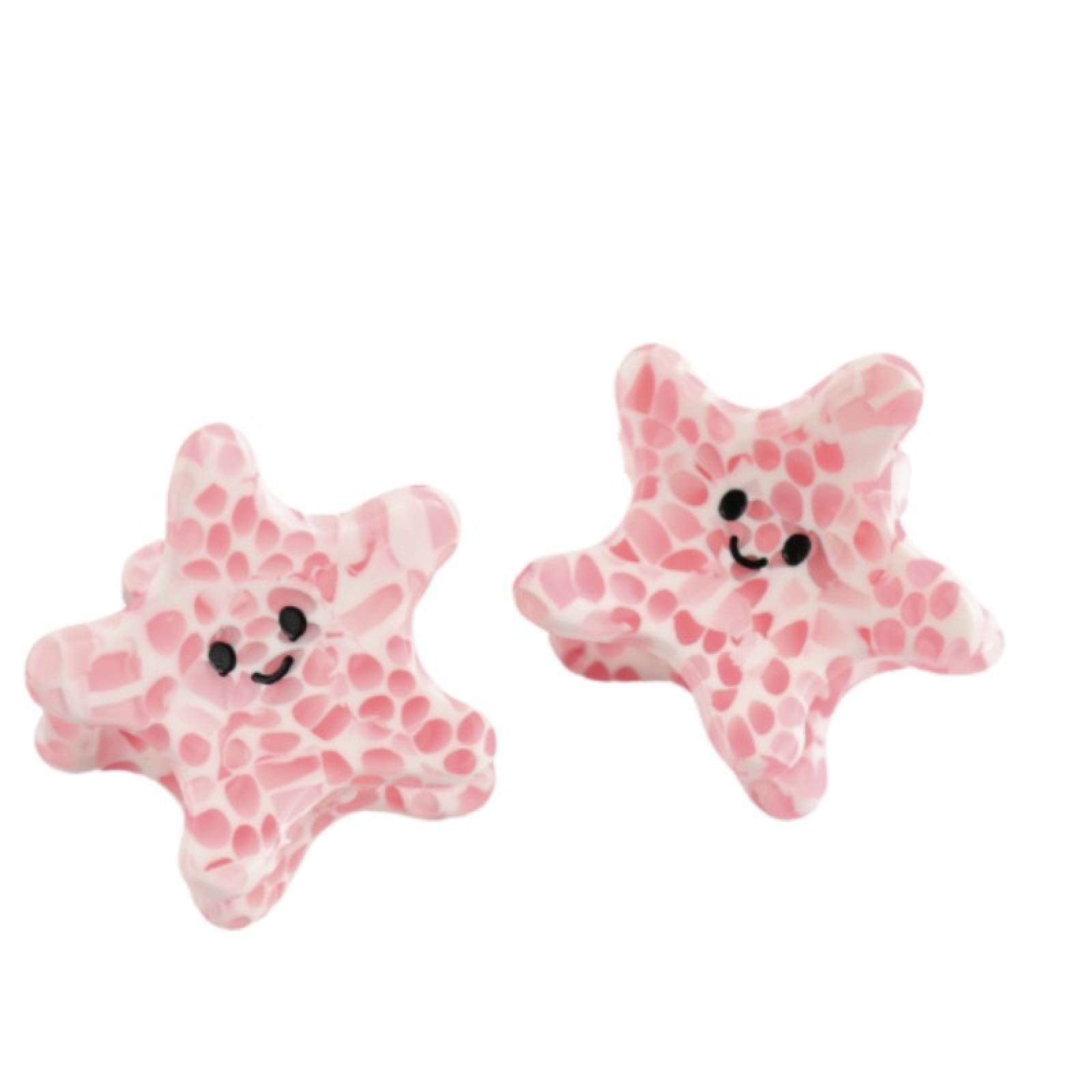 Pink Starfish - Pair Of Claw Hair Clips
