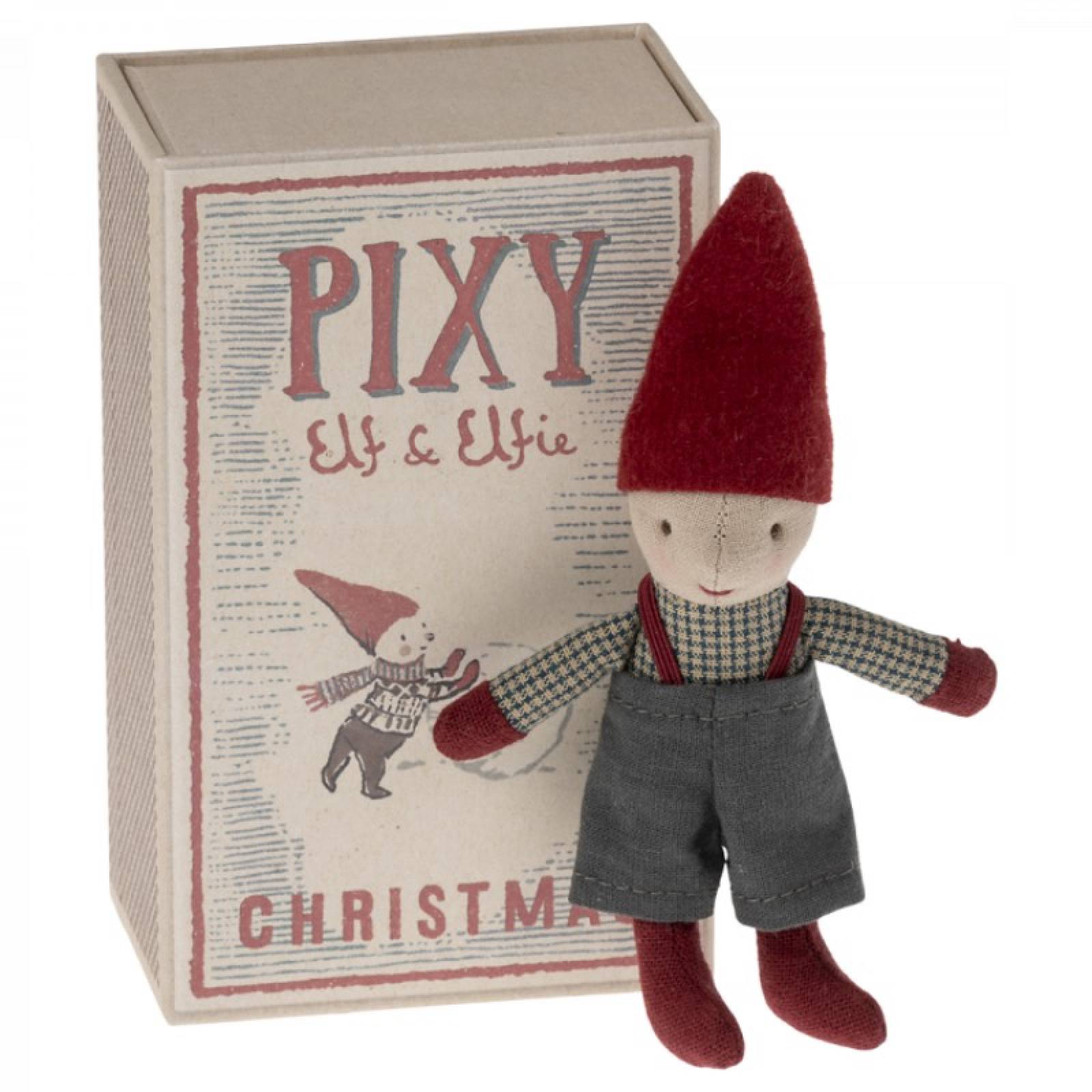 Pixy Elf In A Matchbox Christmas Soft Toy By Maileg 3+ thumbnails