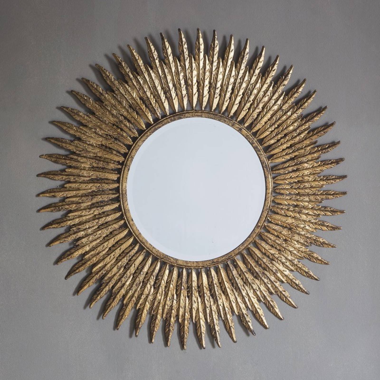 Plume Gold Circular Mirror D:62cm thumbnails