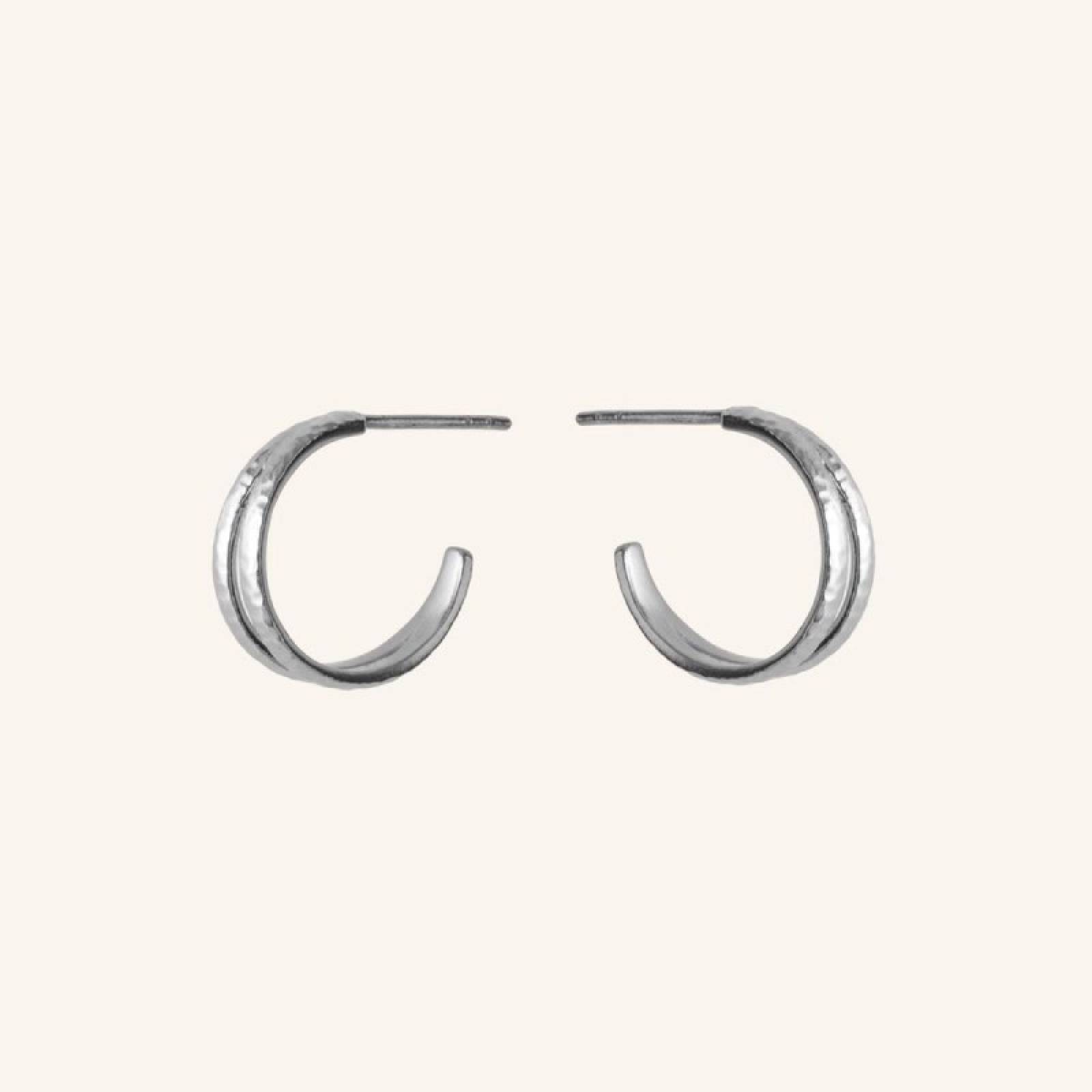 Poetry Hoop Earrings In Silver By Pernille Corydon