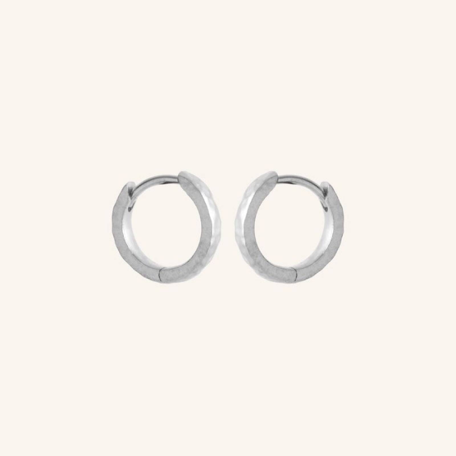 Poetry Huggies Hoop Earrings In Silver By Pernille Corydon