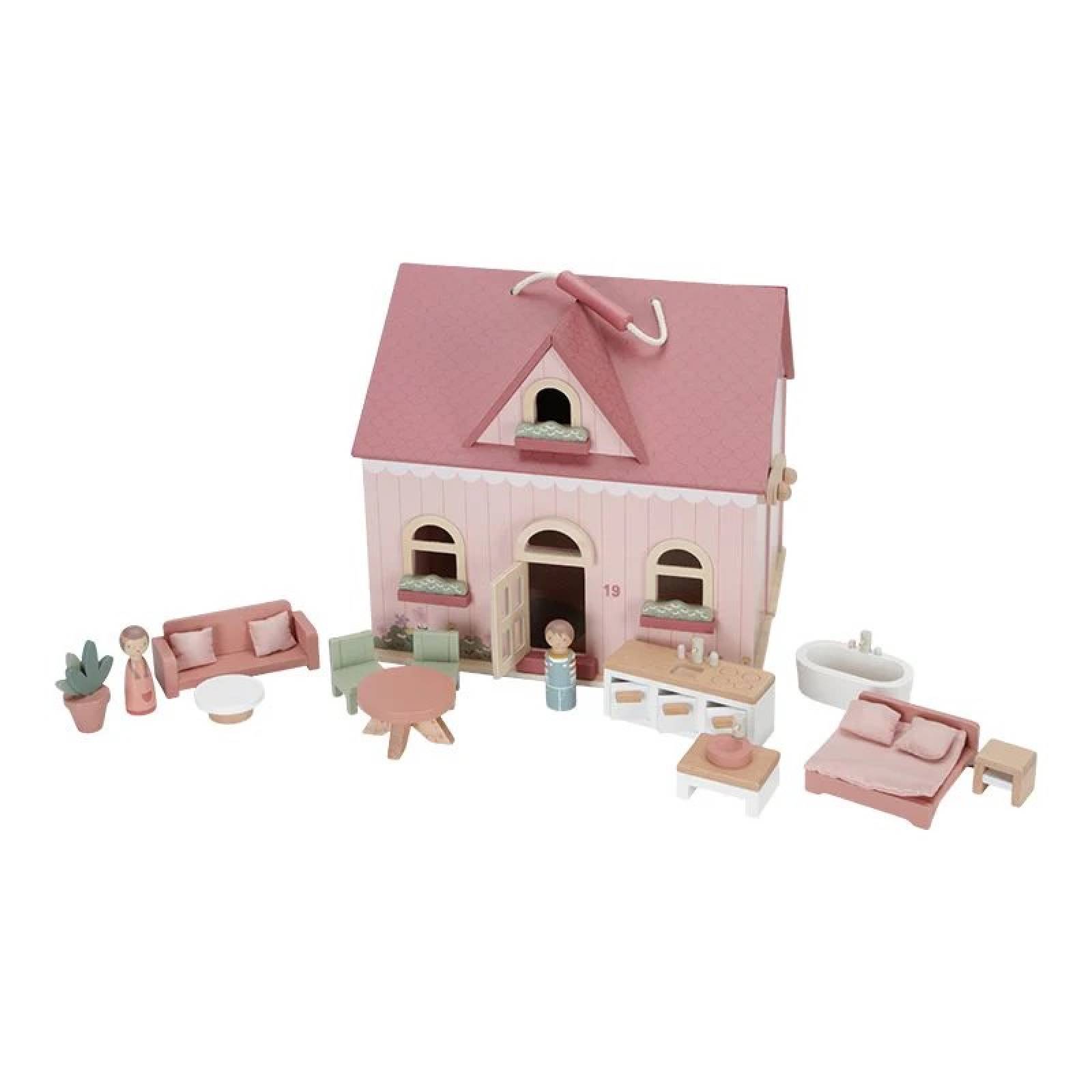 Portable Wooden Doll's House By Little Dutch 3+