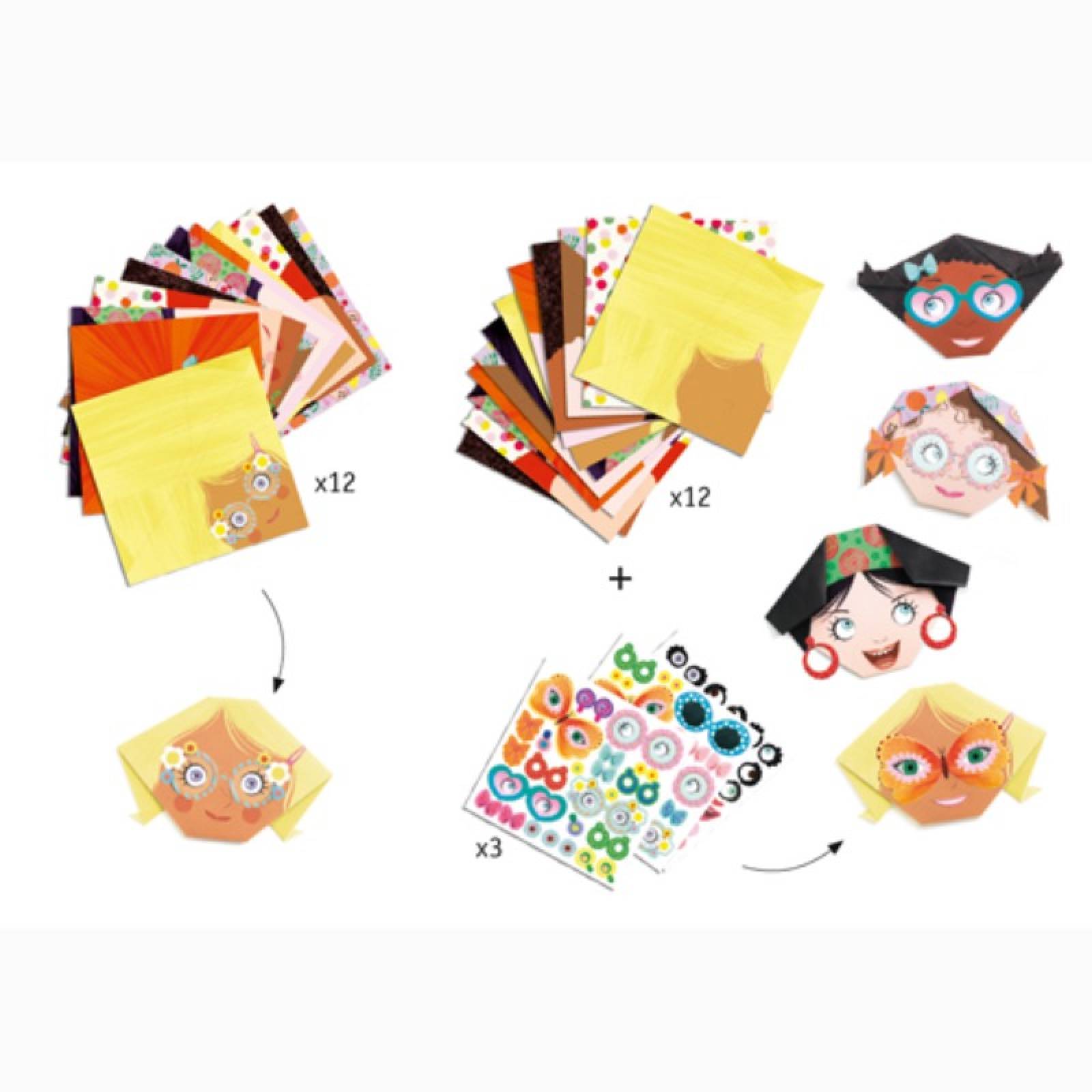 Pretty Faces Origami Craft Set By Djeco 4+ thumbnails