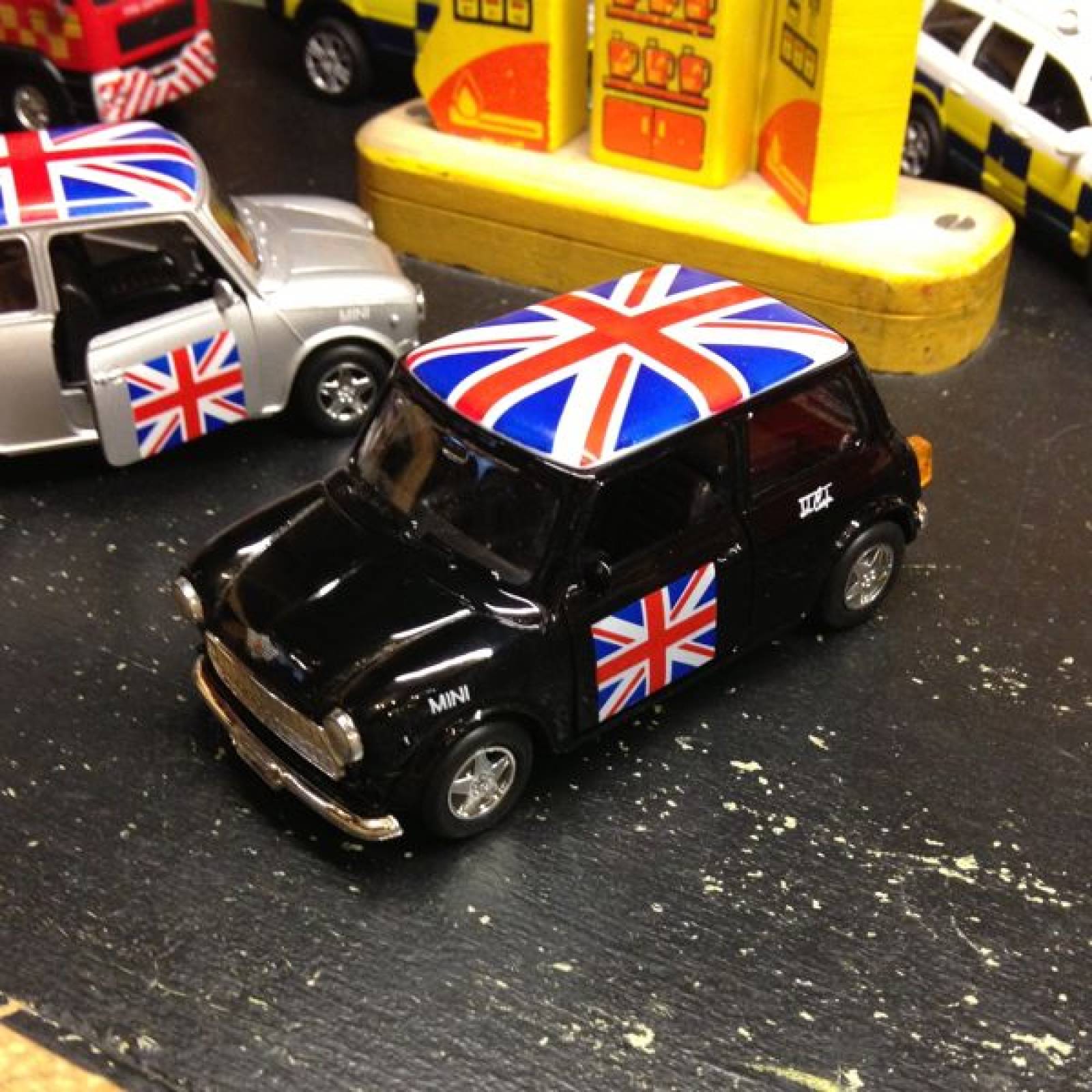 Mini Cooper Union Jack Toy Car Pull Back MIXED Colours thumbnails
