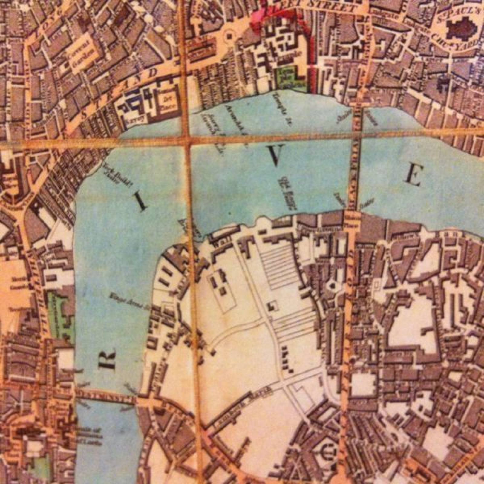 Giant Framed Map Of London & River Thames thumbnails