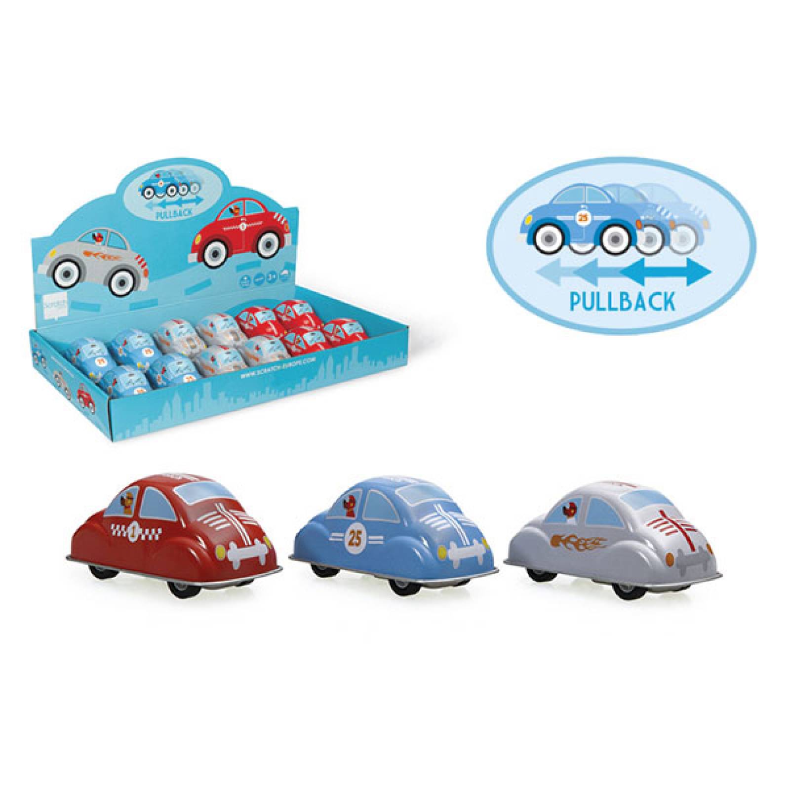 Metal Pull Back Friction Car Tin Toy 3+