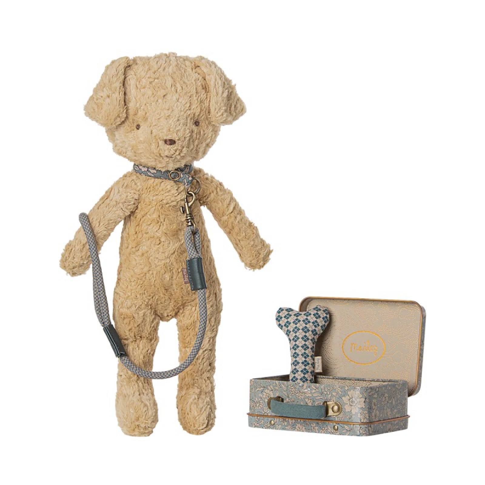 Puppy Accessories In Blue In Tin Suitcase By Maileg 3+ thumbnails