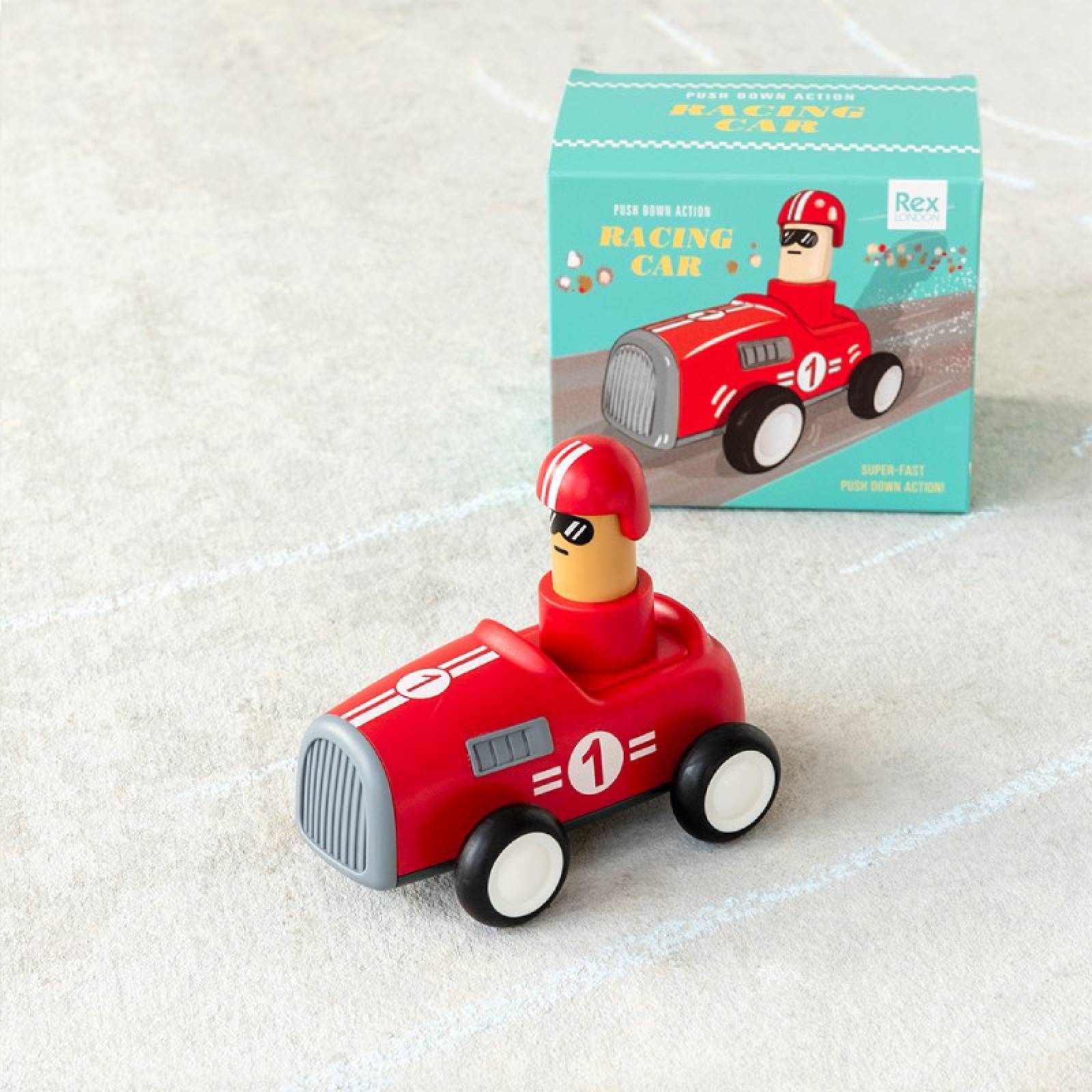 Push Down Racing Toy Car In Red 3+ thumbnails