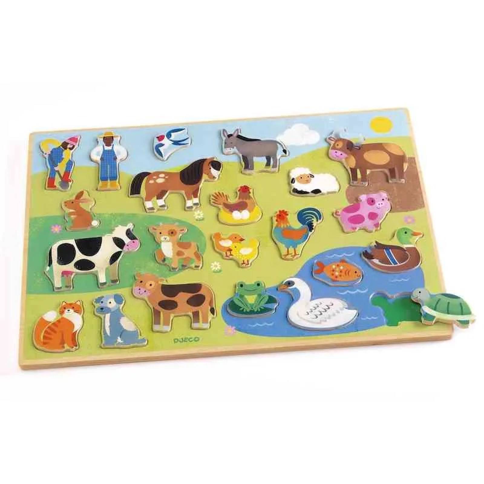 Puzzlo Campo Wooden Puzzle By Djeco 2+